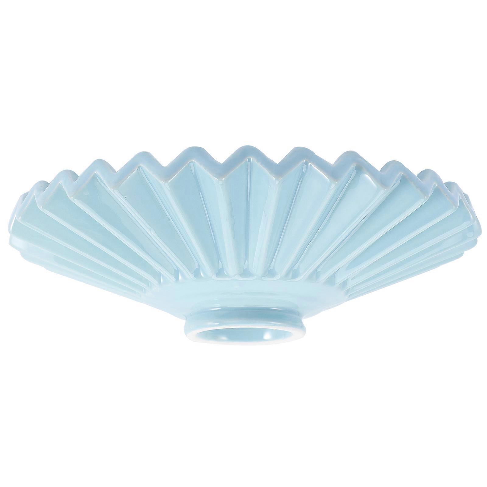 Replacement Lampshade For Ceiling Light Ceramic Cover Cleanability Improvement Decorators -Blue 1Set