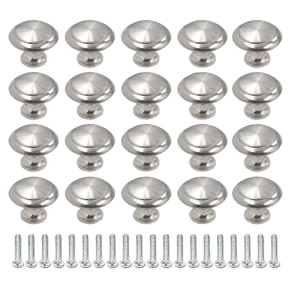 Kitchen Cabinet Door Knobs Modern Cabinet Pull Drawer Knobs Furniture Handles Silver 3X3X2.2CM Multipurpose 20Pcs