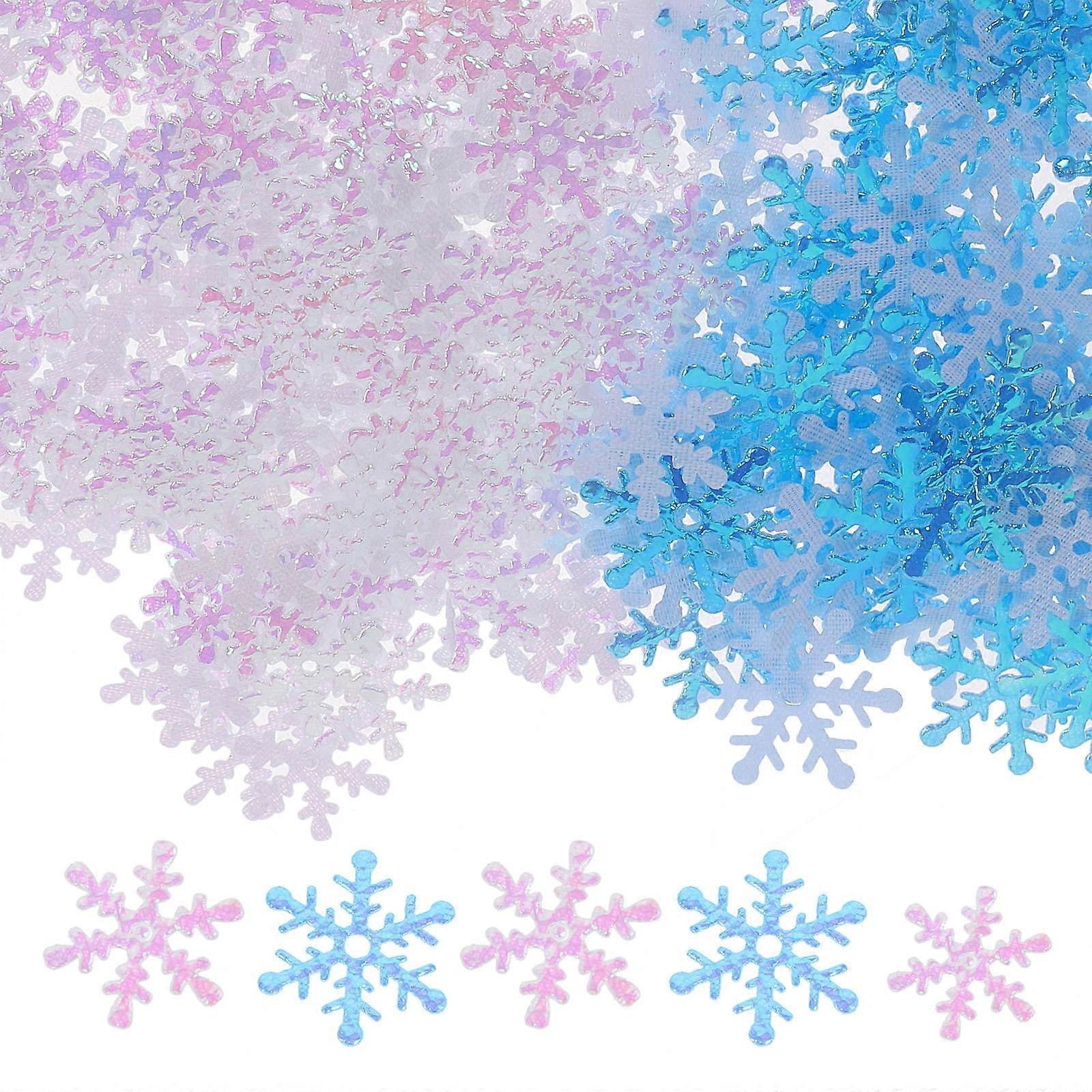 Snowflake Confetti for Party Decoration Assorted Color Plastic Made 1 Set 0.5oz
