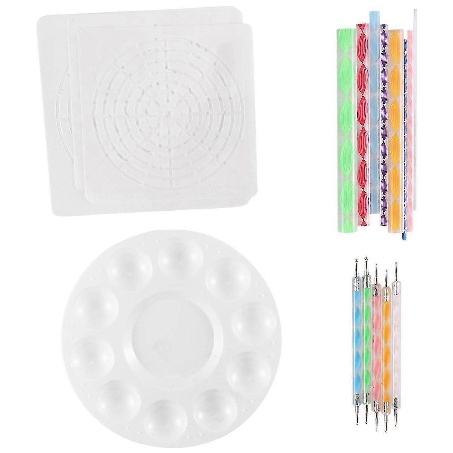 Mandala Dotting Stencil Tools Rock Painting Kit Ball Stylus Dotting Tools Include Stencil, Paint Tra