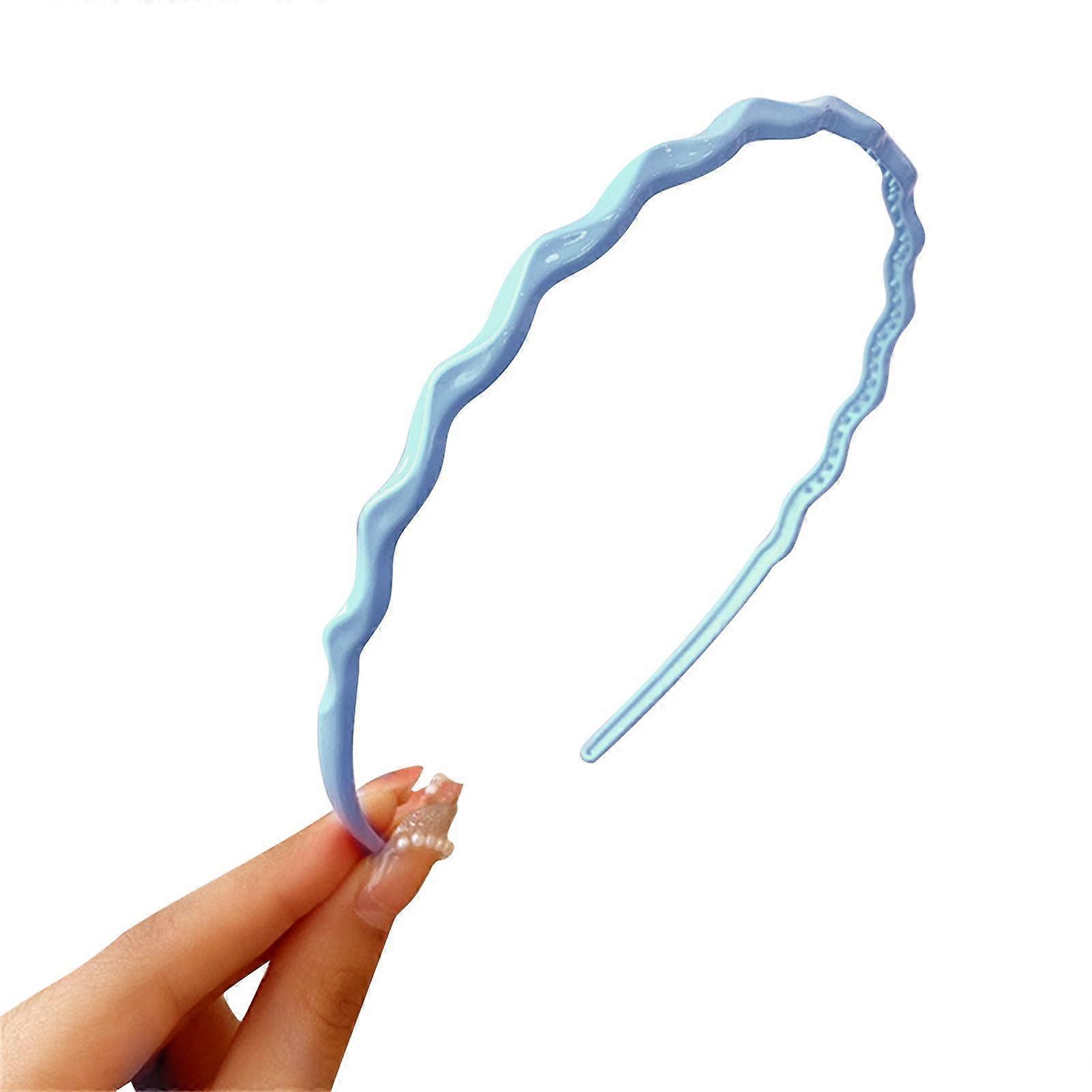 Wavy HeadBand for Kid Candygirl HeadBands for Girl Candy Color Headband Thin Headband Non Slip Plastic Hair Hoop
