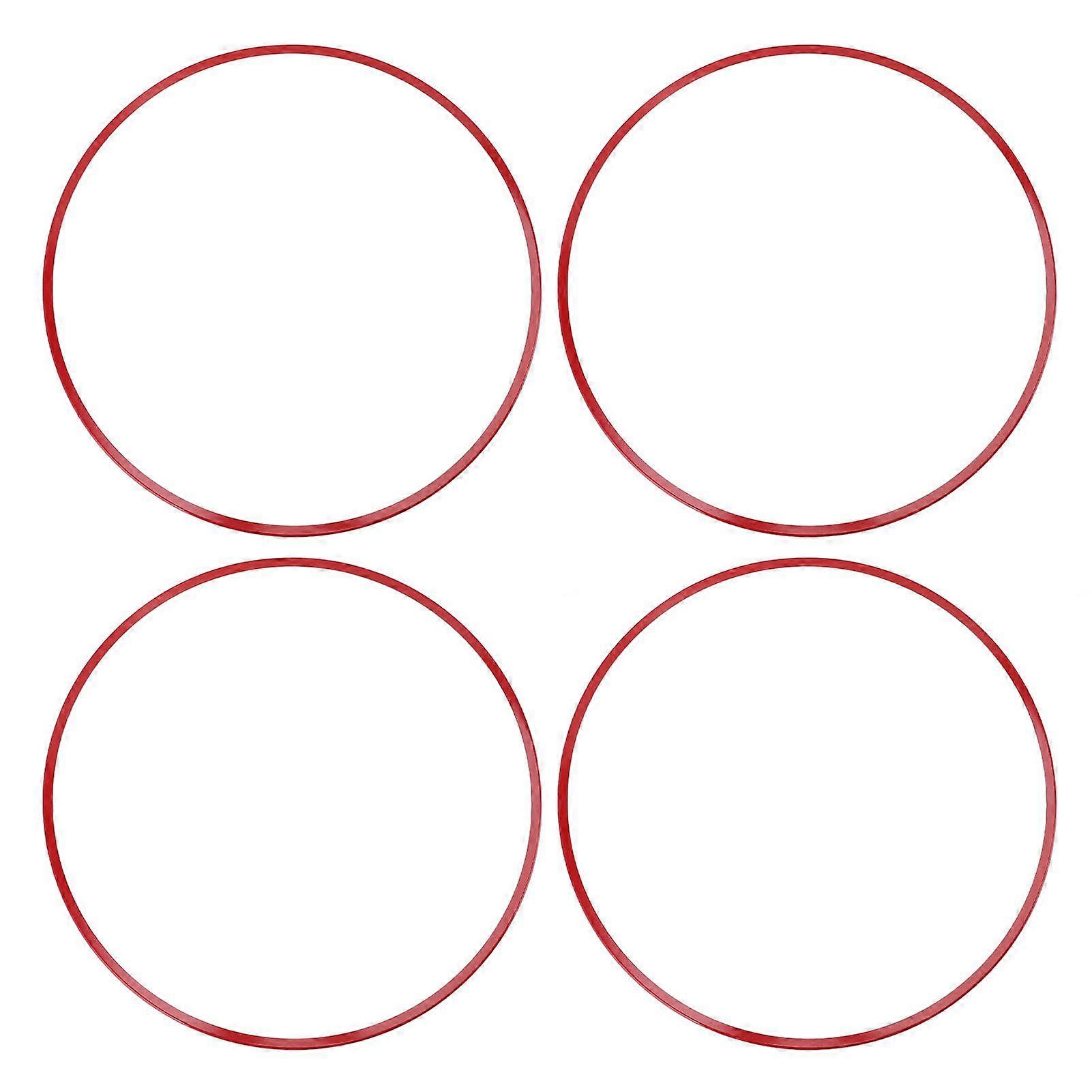 4Pcs 17 Inch Wheel Rim Protector Ring Aluminum Alloy Self Adhesive Wheel Rim Guard Trim Ring for Flat Rim Edge Car Red MK75679