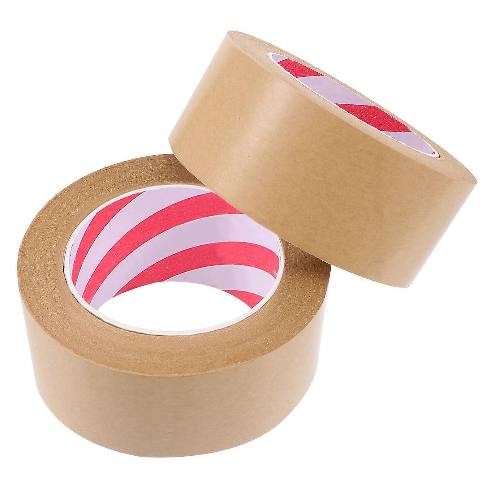 Paper Packing Tape Kraft Paper Tapes For Crafts And Stationery High Tack Adhesive 5000X4.8CM 2Pcs