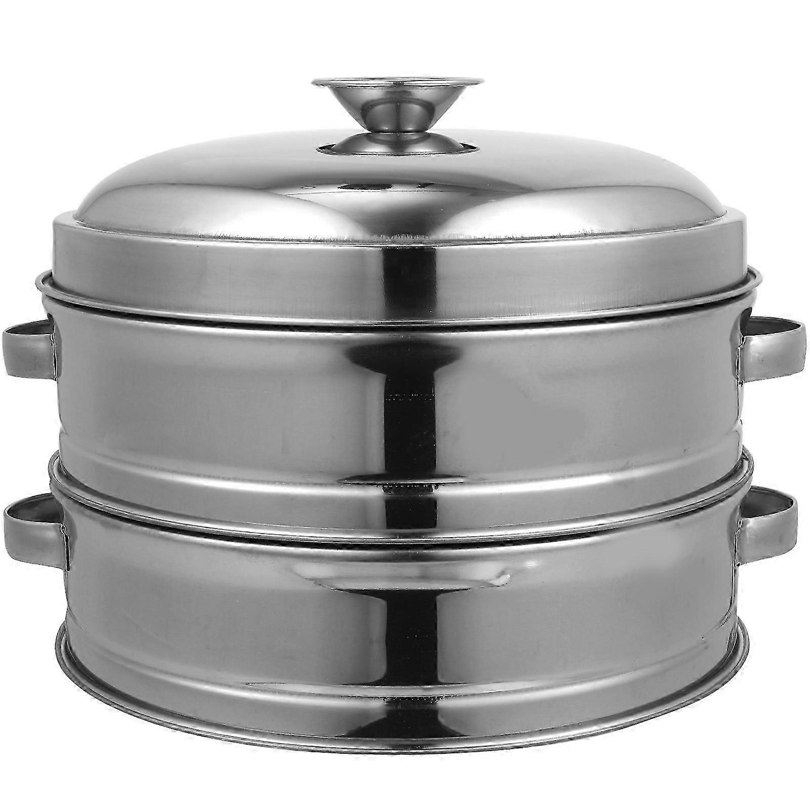 1 Set Stackable Steamer Basket with Lid Kitchen Food Steamer Pot Accessories