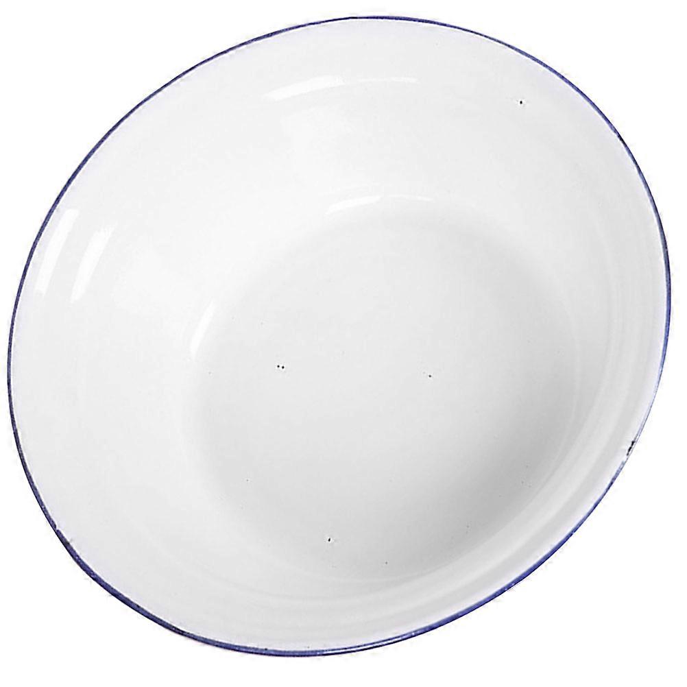 Here's a refined and engaging product description based on the title you provided:
 
**Deep Vintage Enamel Dish – Classic Round Enamel Baking Tray