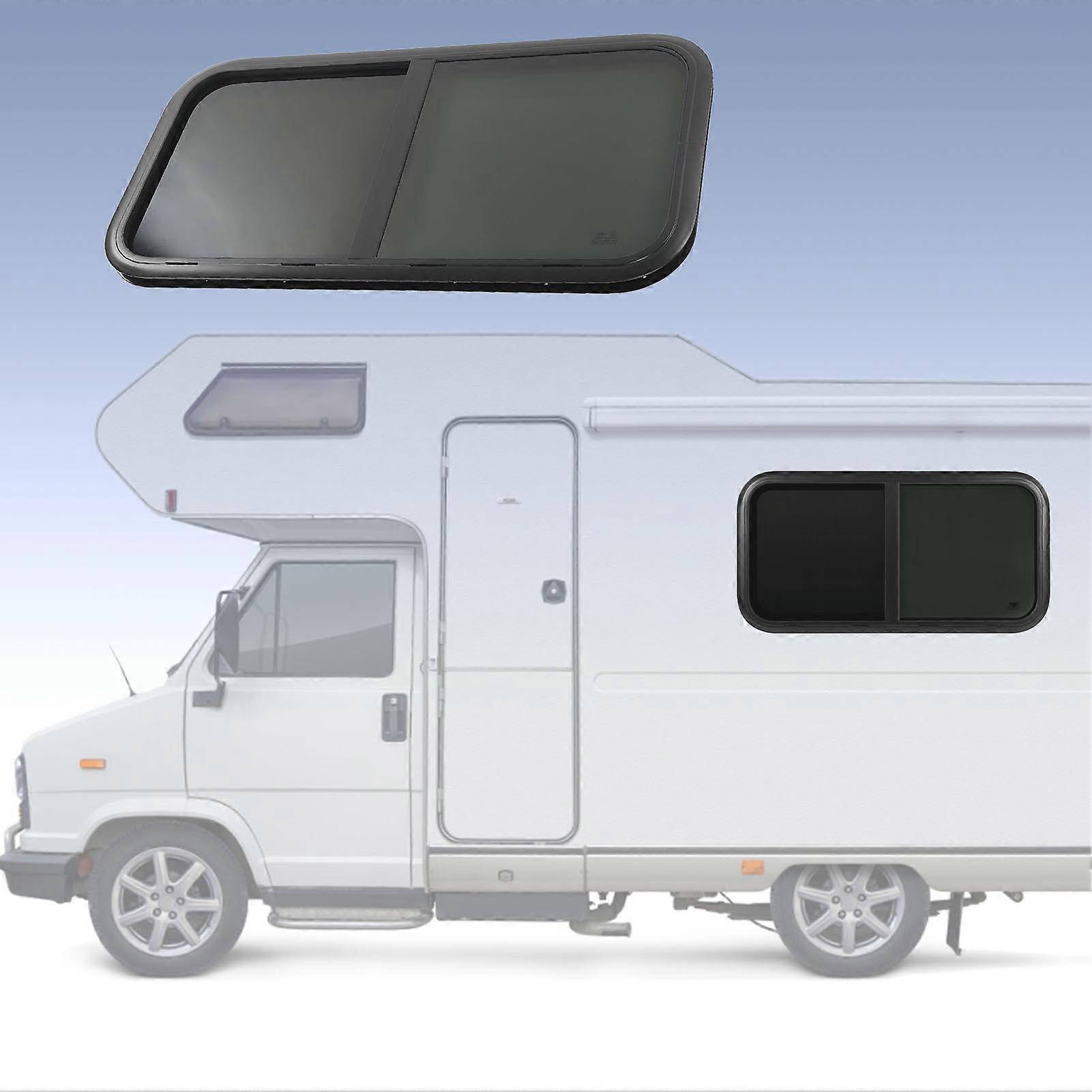 Horizontal Sliding RV Window 35.4 X 17.7in Black Modified Window for Camping Trailer RV