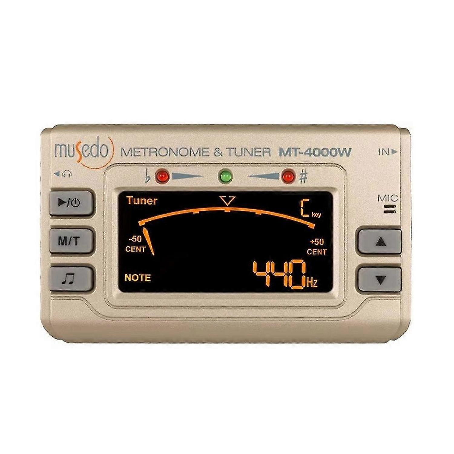 MUSEDO MT-4000W Metronome Tuner 2 in 1 for Flute Saxophone Black Pipe Flute Wind Instruments