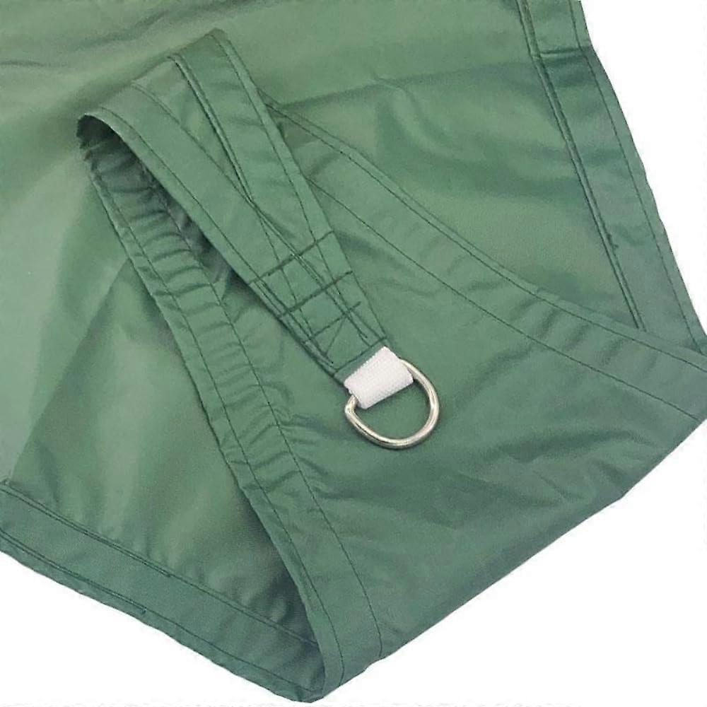 Triangle Sun Sunshade 3x4x5m Dark Green, Waterproof Breathable UV Protection for Balcony Terrace Garden