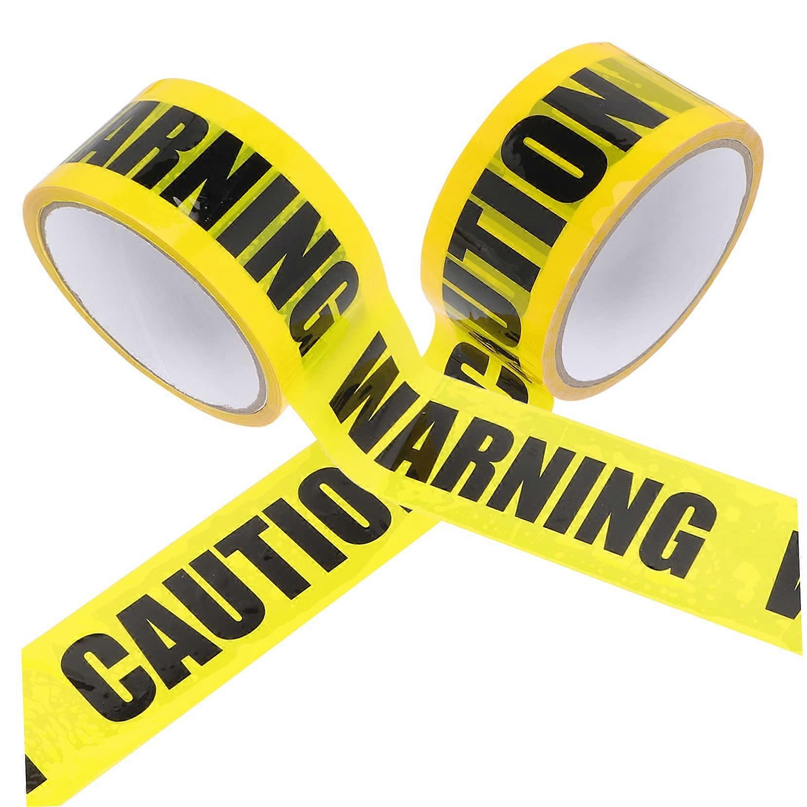 Caution Tape Self-Adhesive Warning Tape for Construction Halloween Decoration Safety Marking for Pools and Care Facilities, 2 Rolls