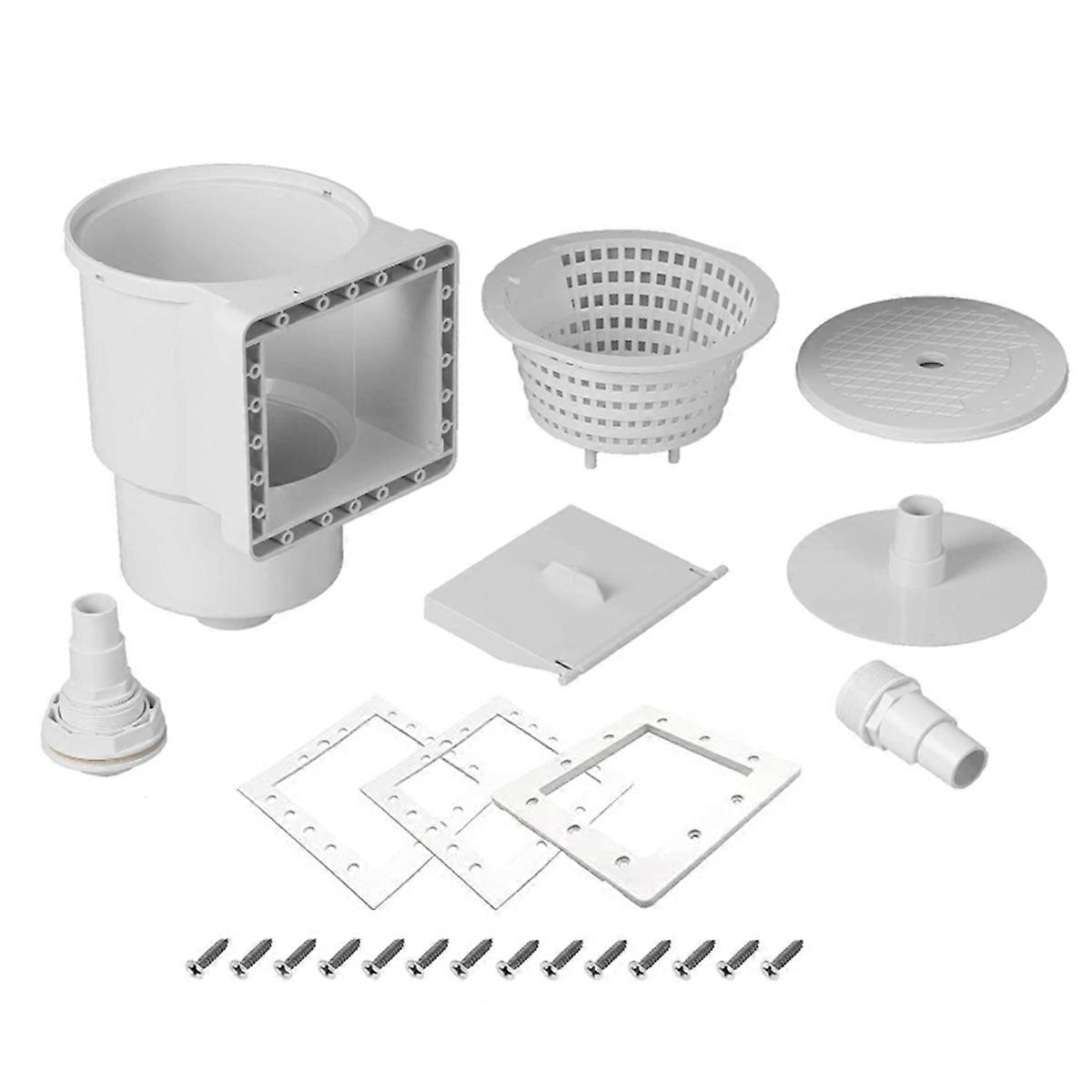 Universal Fit Above Ground Pool Skimmer-Pool Skimmer Accessory Kit -Opening Width 6In Fit All Standard Pool Wall Cutouts