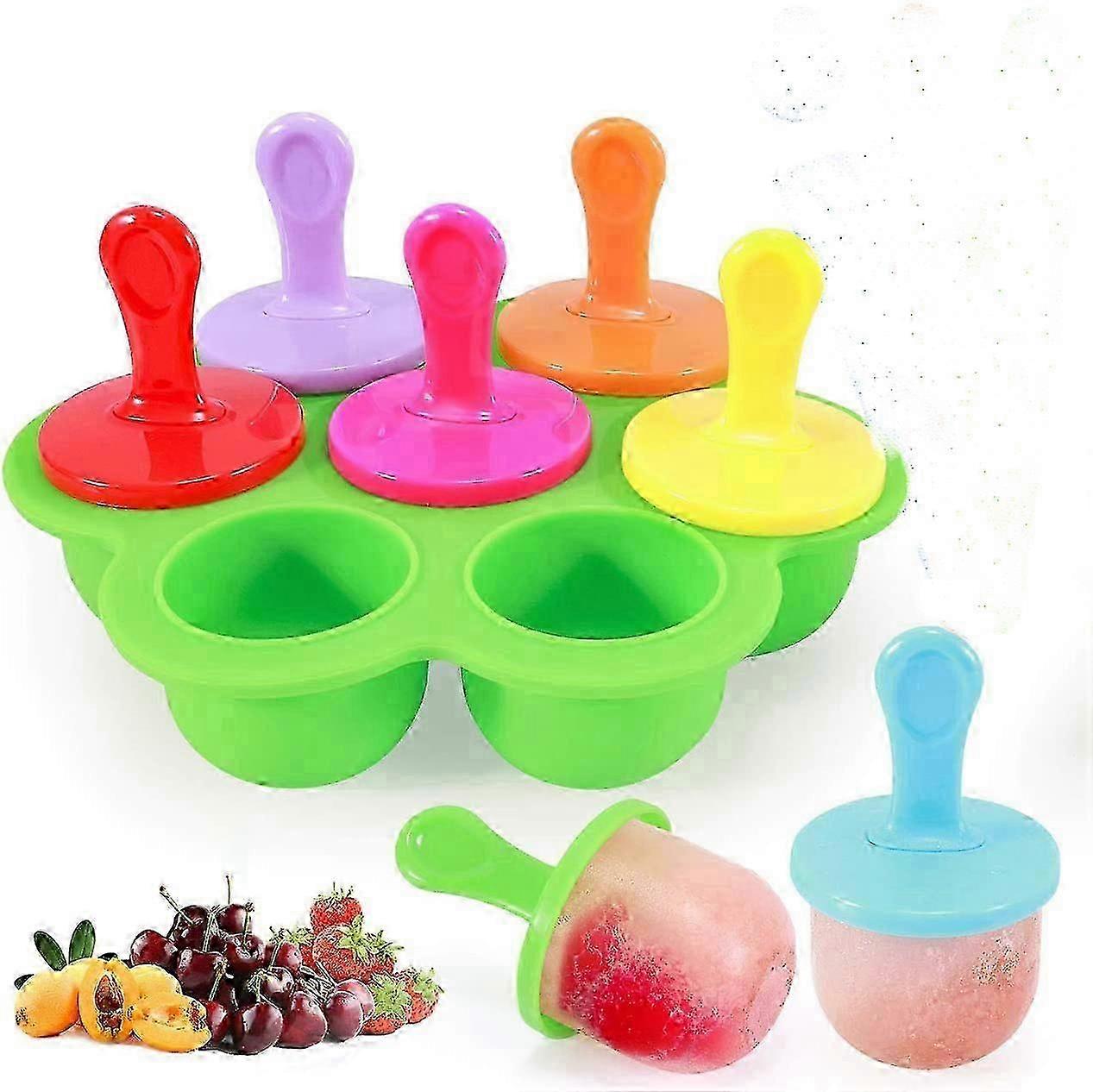 Creative Silicone Ice Cream Mold for DIY, Easy to Disassemble Popsicle and Baby Food Container, Ice Cube Tray