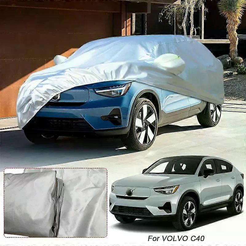 غطاء السيارة لفولفو C40 ، EX30 ، EX90 ، S60 ، S90 ، V60 ، V90 ، XC40 ، XC60 ، POLESTAR 2،3،4 قماش السيارة المقاوم للغبار والأشعة فوق البنفسجية والمقاوم للماء