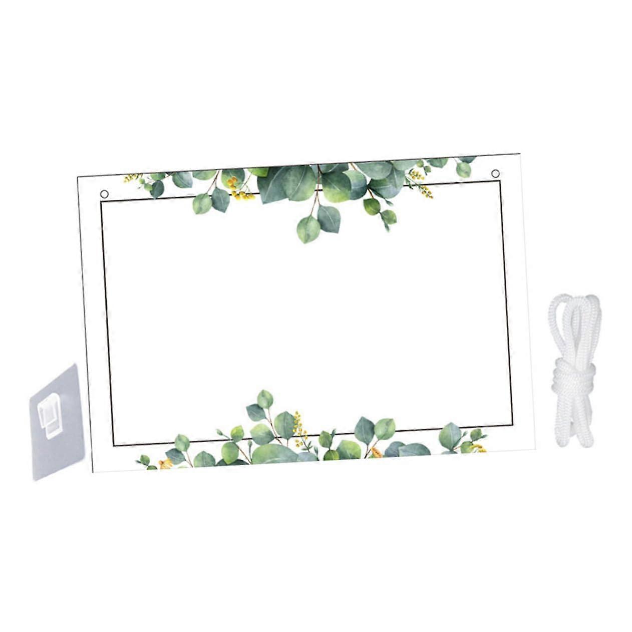 1 Set Acrylic Memo Board Transparent Note Board for Office and Home Wipe Clean and Space Saving with Hanging Bracket for Messages and Reminders