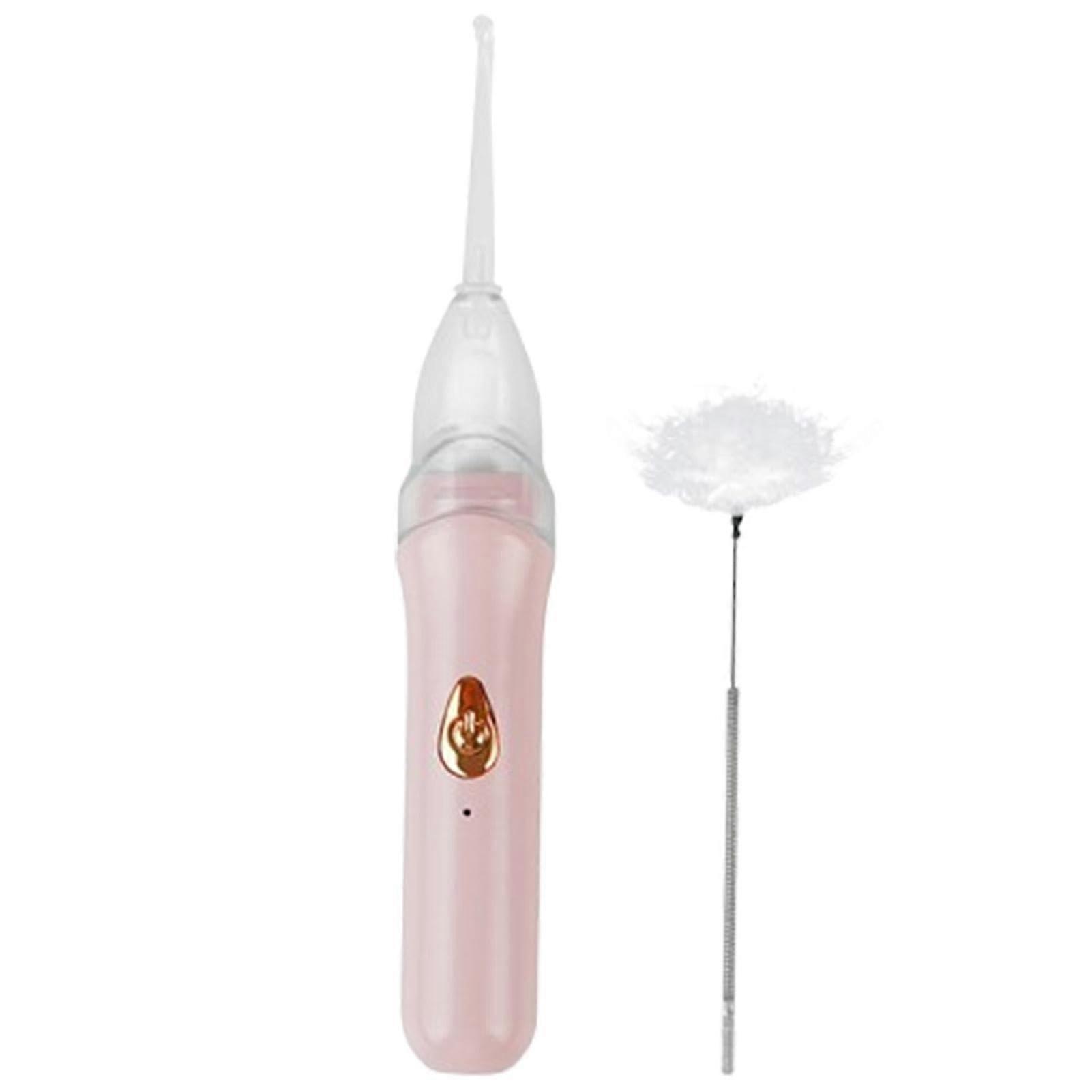 Electric Ear Cleaner Tool, Professional Pain-Free Wax Remover, Pink Ear Wax Removal Device for Home Use