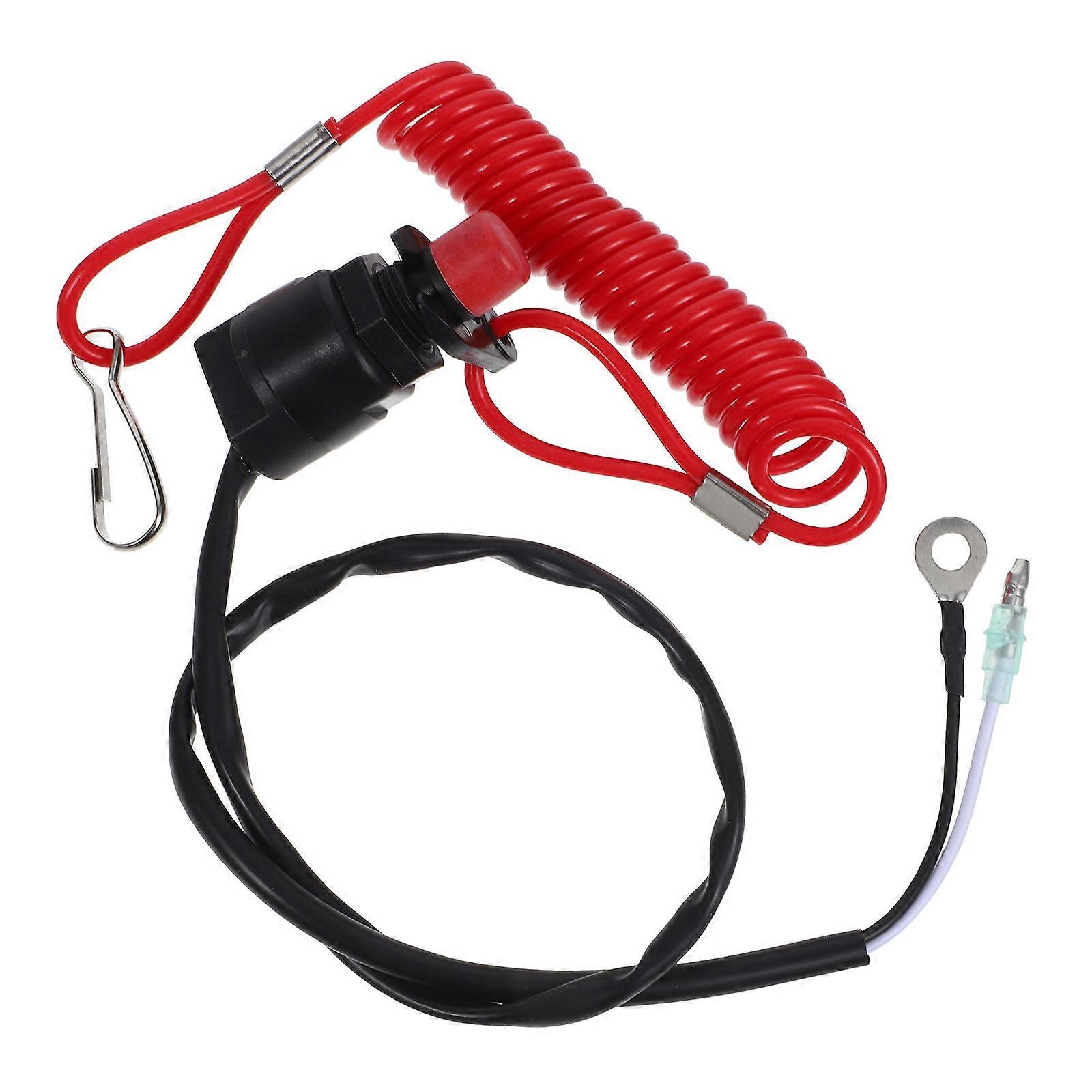 ATV Safety Lanyard for Boat Engine Emergency Shutoff with Durable ABS Rubber Construction Multi