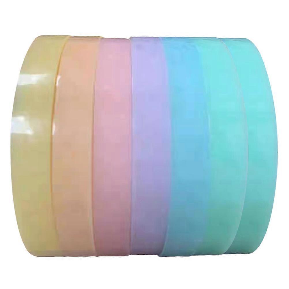 7 Rolls Assorted Color BOPP Film Sticky Tape for Playing Enhancing Interaction Skills