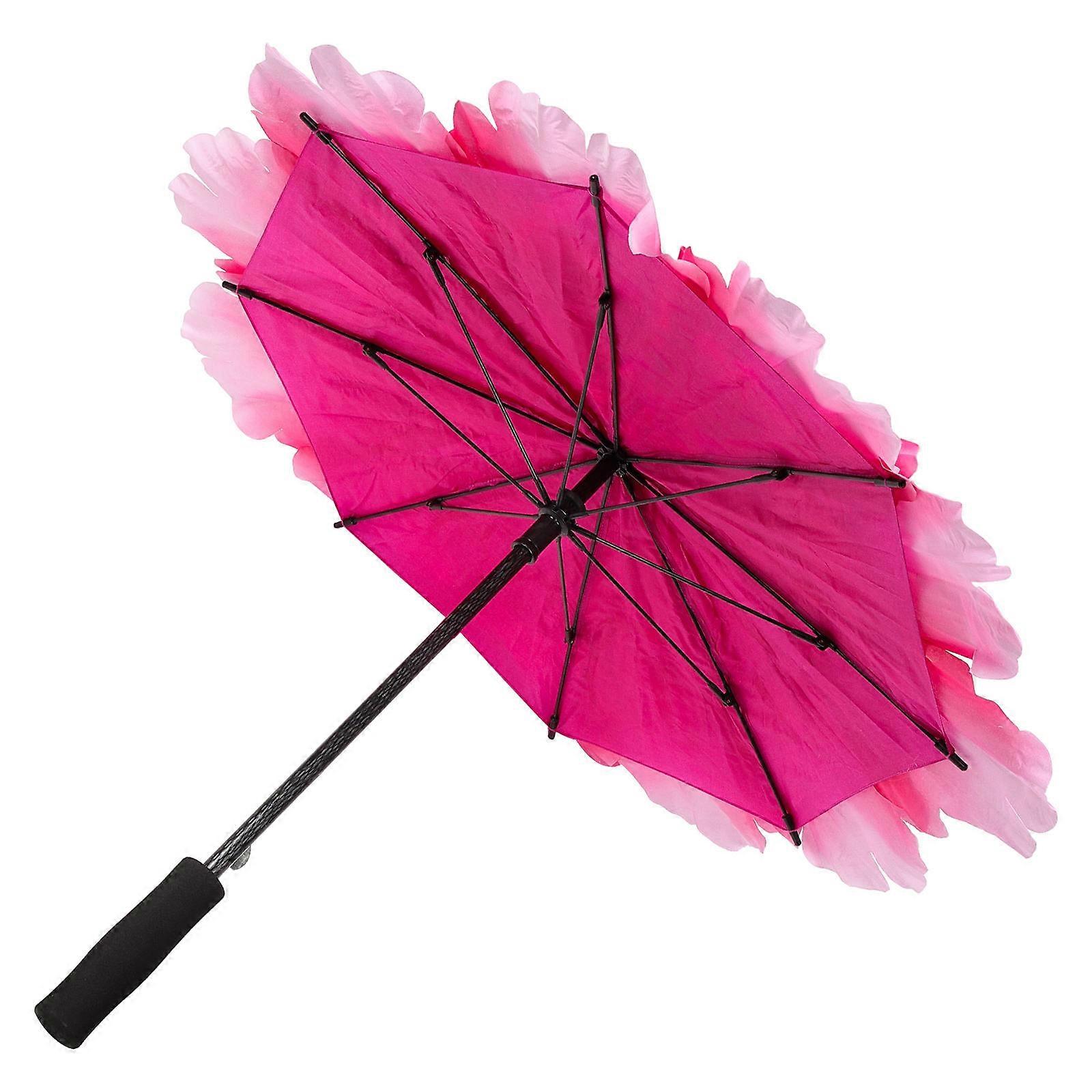 Peony Dance Umbrella Decorative Cloth Performance Parasol for Stage Handheld Use Charming Design for Festivals Photography