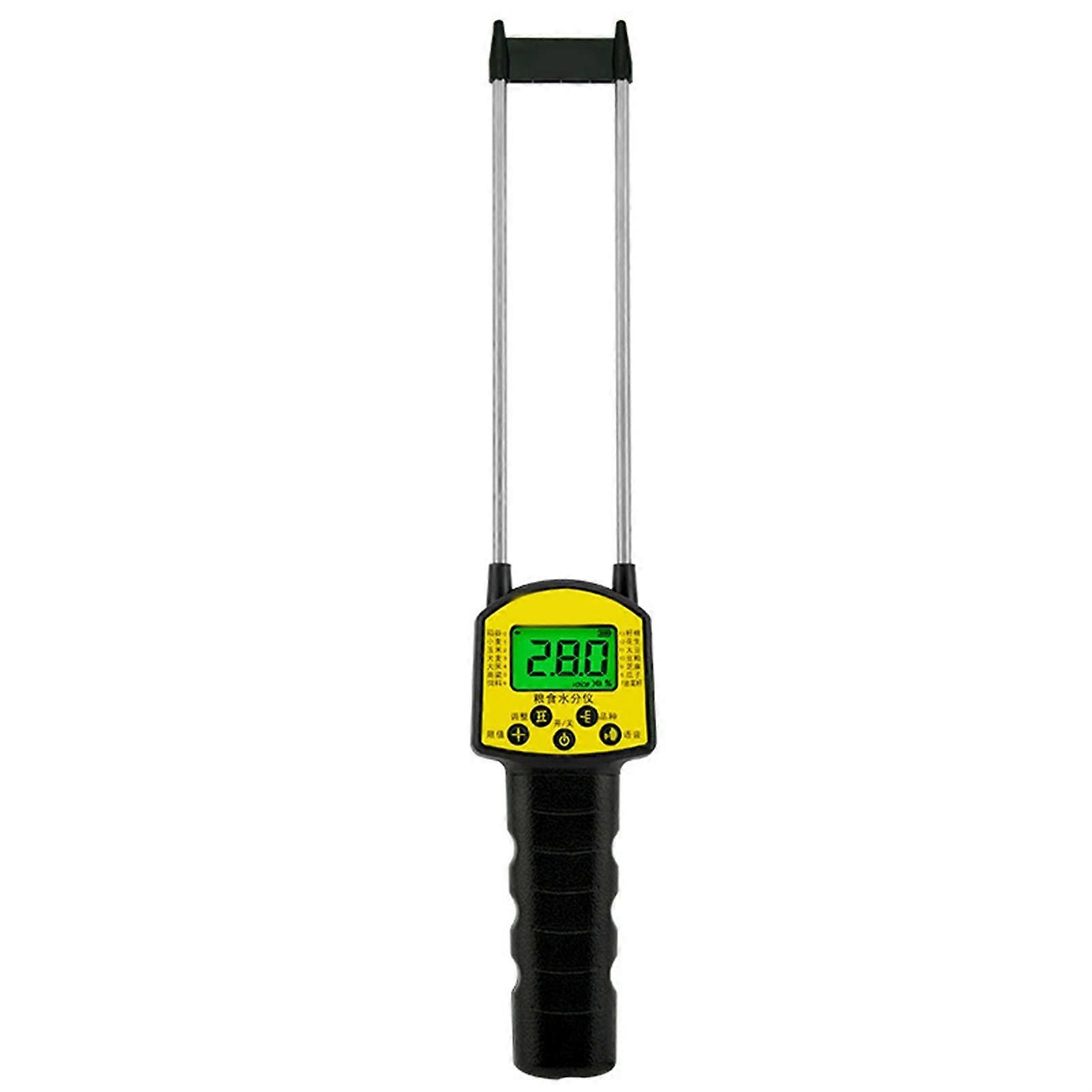 Moisture meter, LCD digital grain moisture tester, fiber straw bran moisture content tester, wood moisture meter