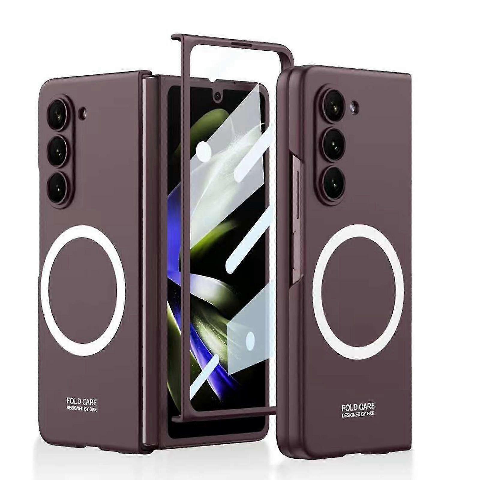 Magnetic Case for Samsung Galaxy Z Fold 5 Case [Compatible with MagSafe], Built-in Screen Protector, PC Shockproof Case Z Fold 5