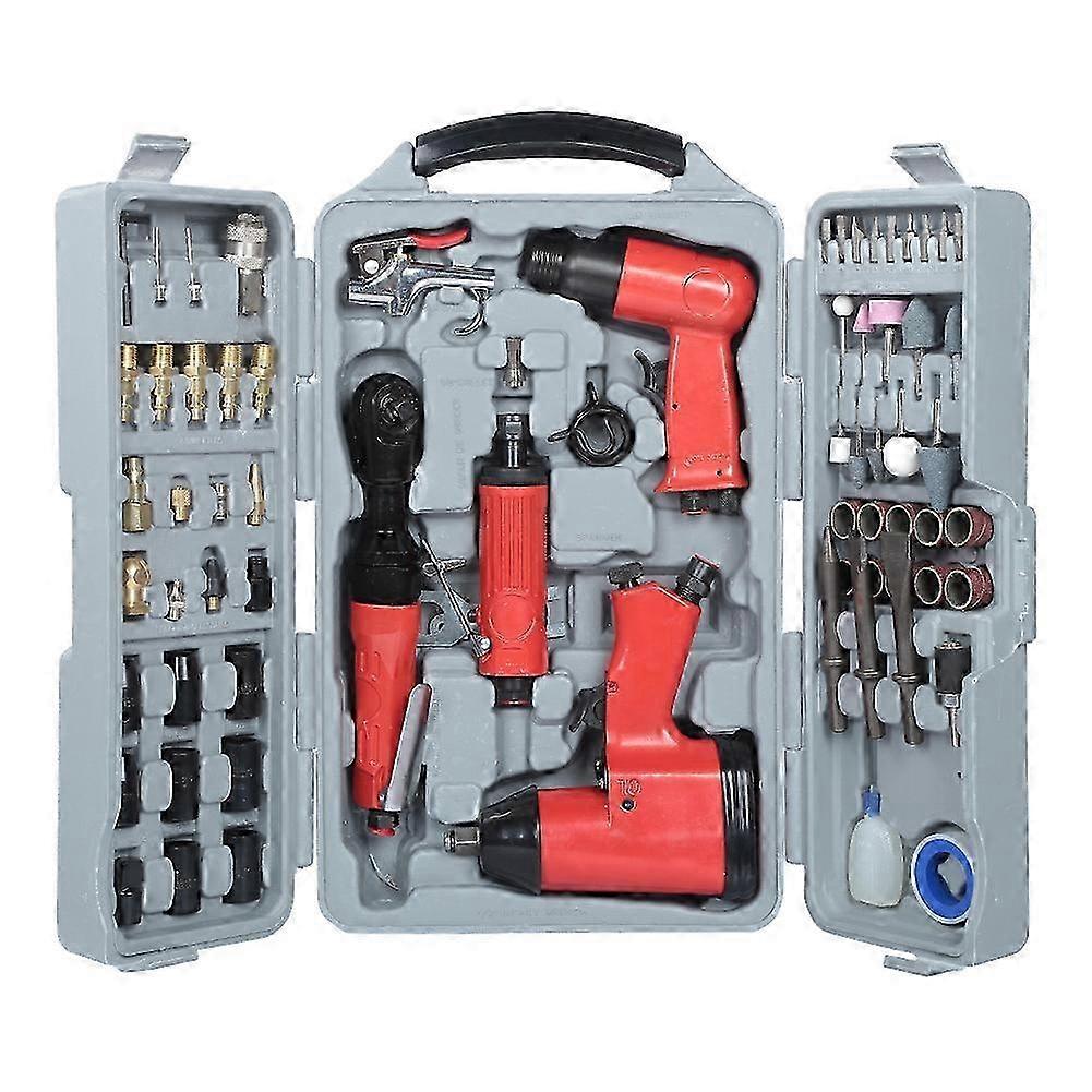 71 Pcs Pneumatic Tools and Accessories Set Wrench Hammer Mill Accessory Kit US Adapter