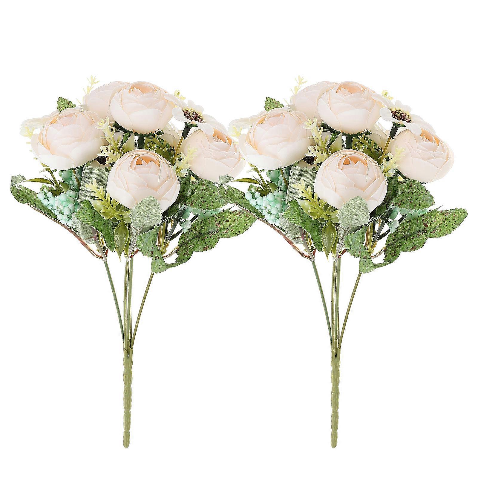 Artificial Flowers For Decoration Faux Flower Arrangements Shop Window Display Realistic Shape 2Pcs