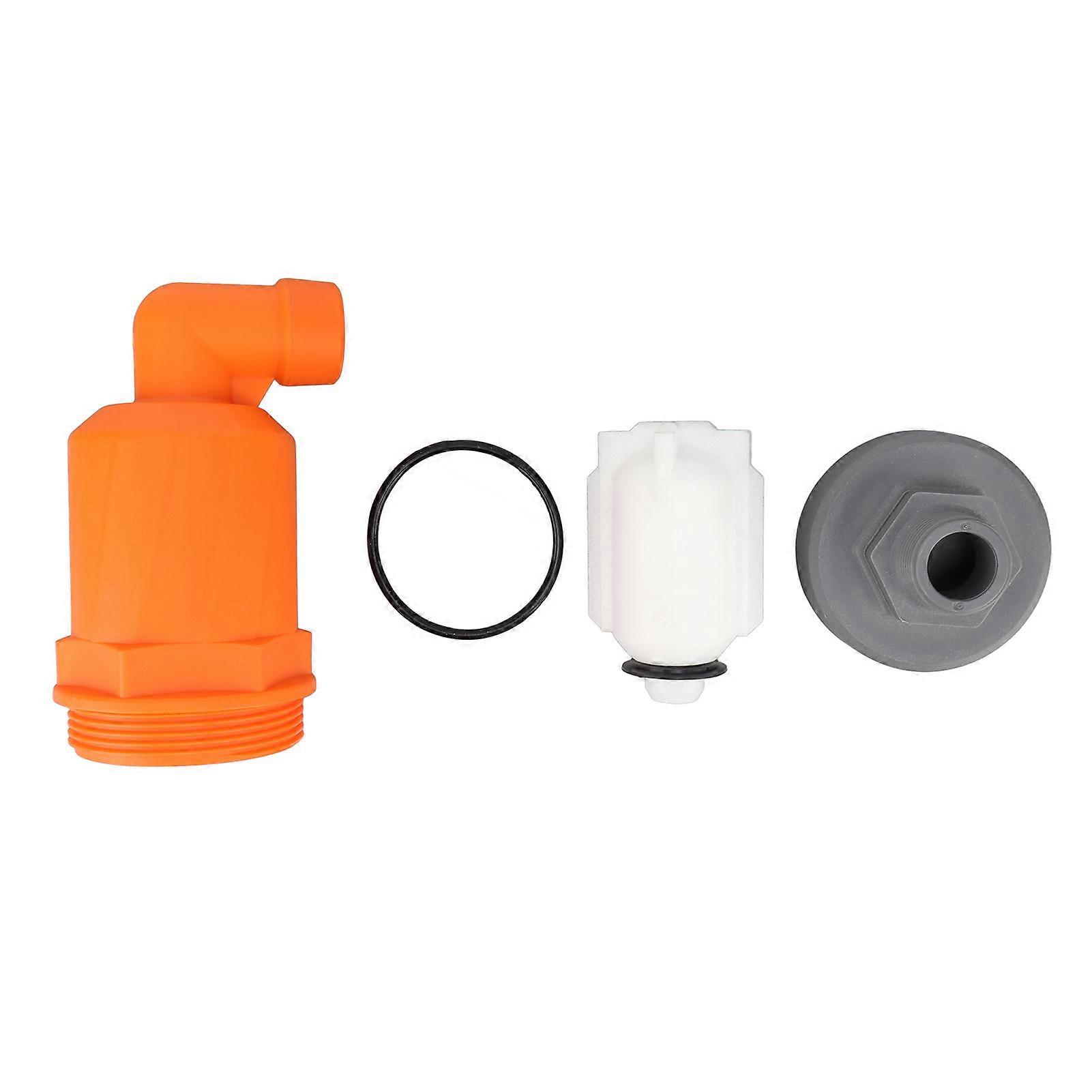 Orange Automatic Air Vent High Hardness Great Flowing Rate PP Exhaust Vent Valve Top G1/2 Bottom G1