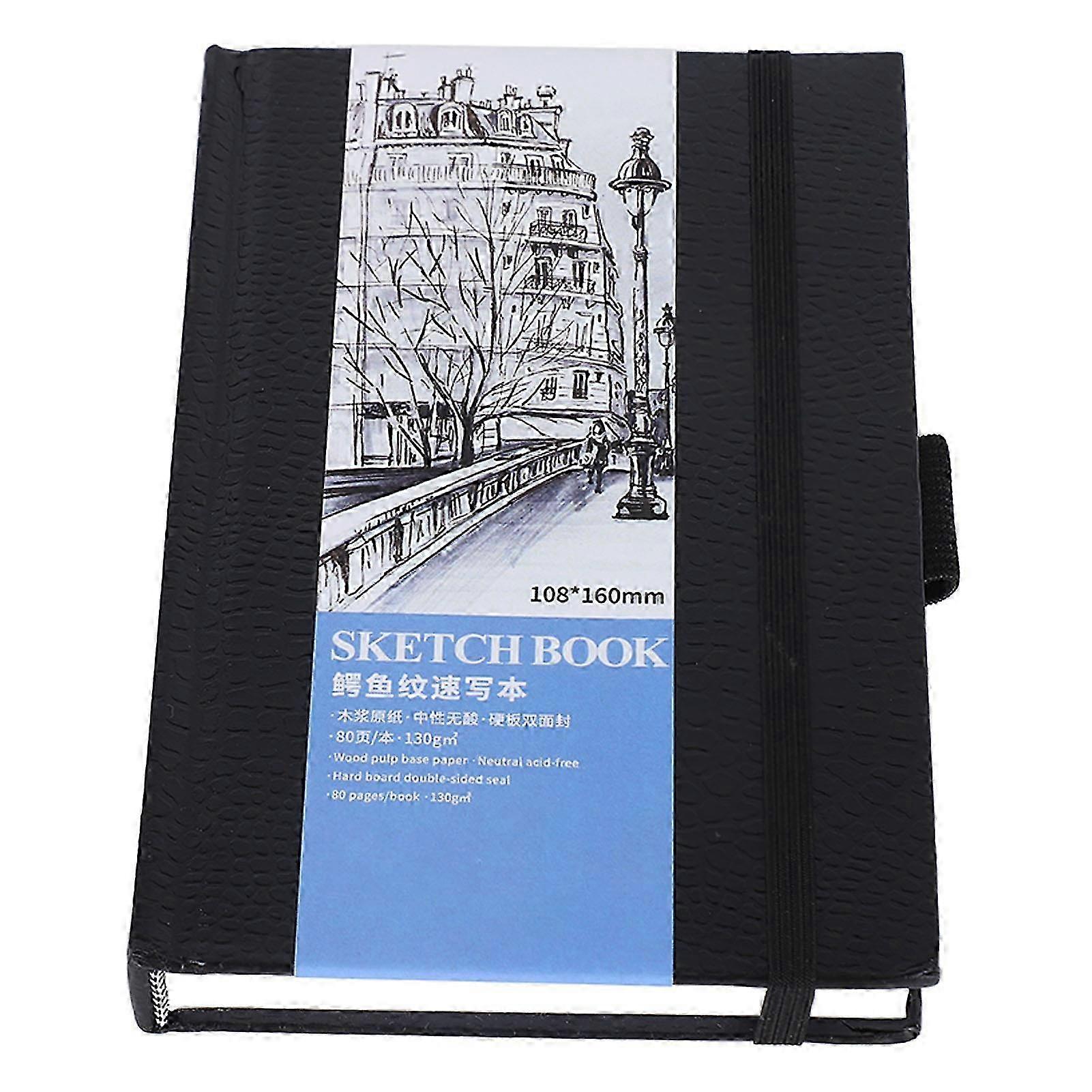 Acid-Free Hard Cover Watercolor Journal with Bookmark Ribbon and Elastic Band for Adults and Students Sketchbook