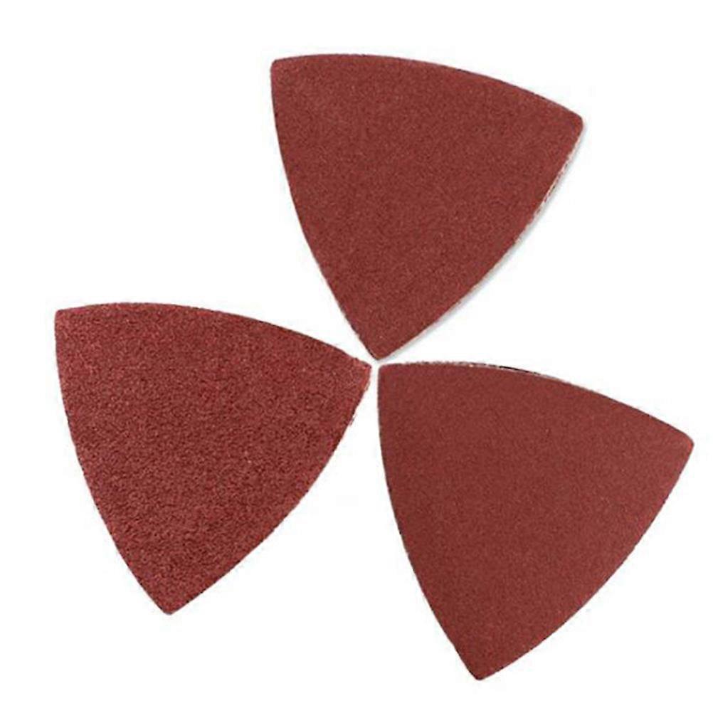 Sanding Sponges Dark Red Triangular Self-Stick Sanding Sheets For Woodworking Tools 8x8x8cm Grinding 100Pcs