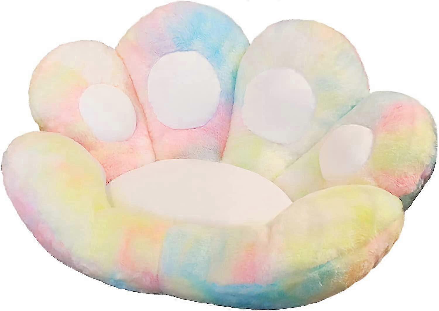 Almofada de Assento de Pata de Gato Fofa para Piso e Cadeira para Casa e Escritório (27.5x23.6 Polegadas)