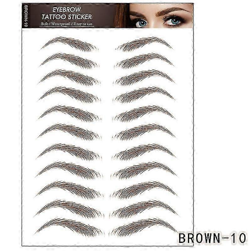66 Pairs Eyebrow Tattoo Stickers 4d Hair-like Authentic Eyebrows Temporary