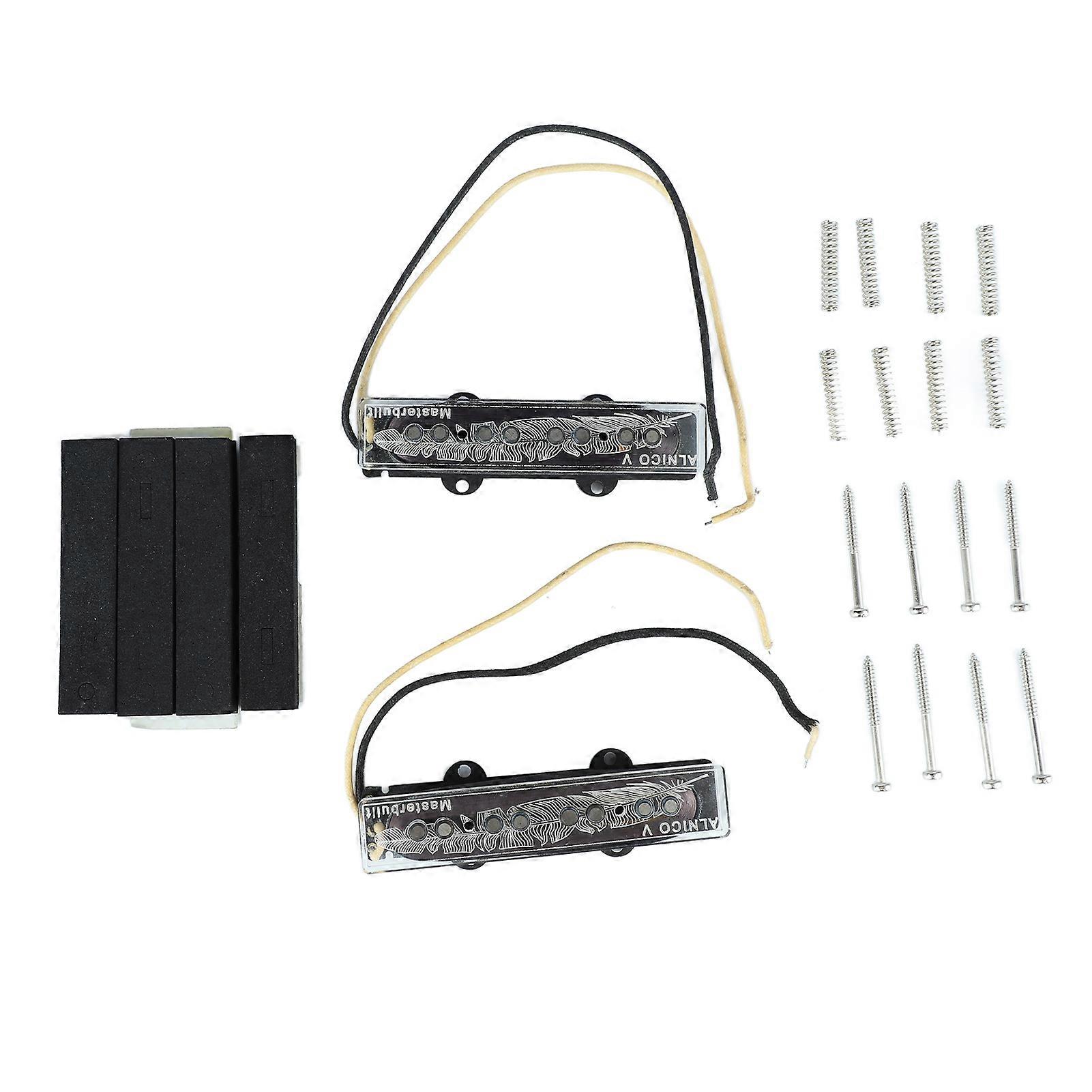 2PCS Guitar Sound Hole Pickups Electric Guitar Replacement Pickup Set with Spring Mounting Screws