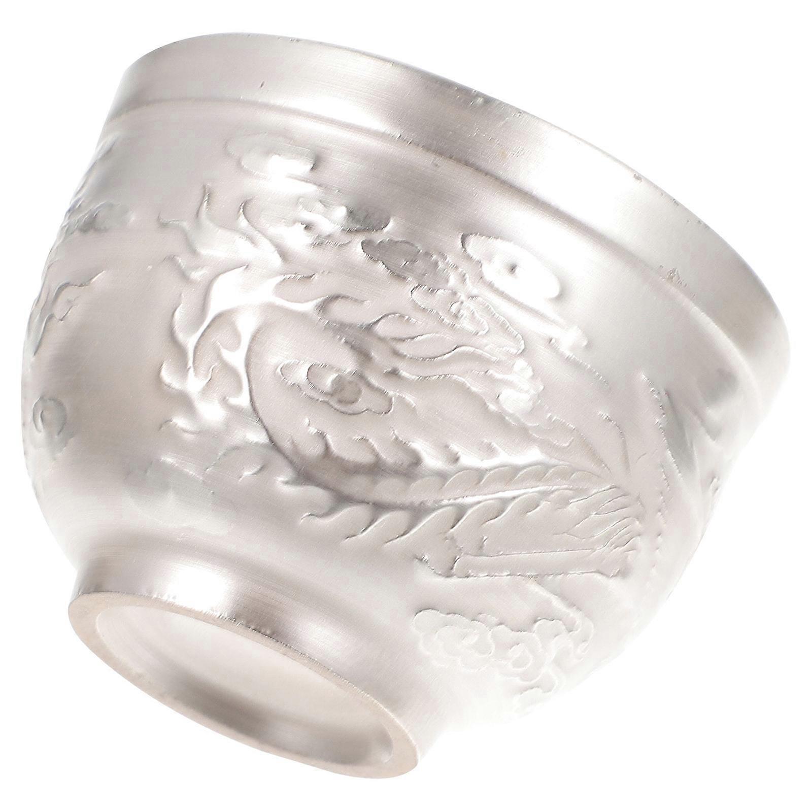 Vintage Silvered Kung Fu Tea Cup Elegant Chinese Style Drinking Cup for Afternoon Tea Gatherings, Heat Resistant with Smooth Edge and Unique