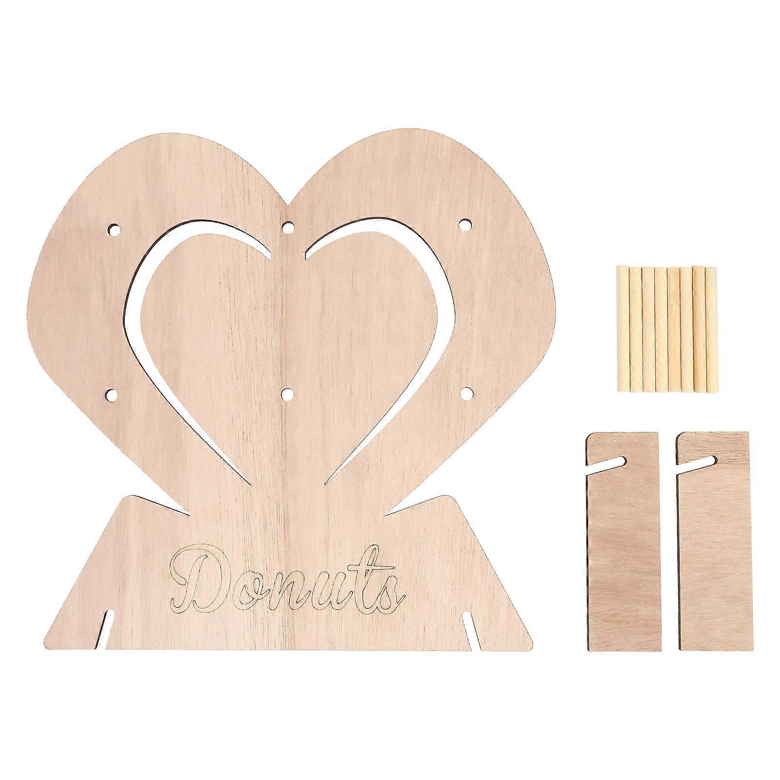 Heart Shaped Doughnut Display Rack for Birthday Party Supplies Lightweight and