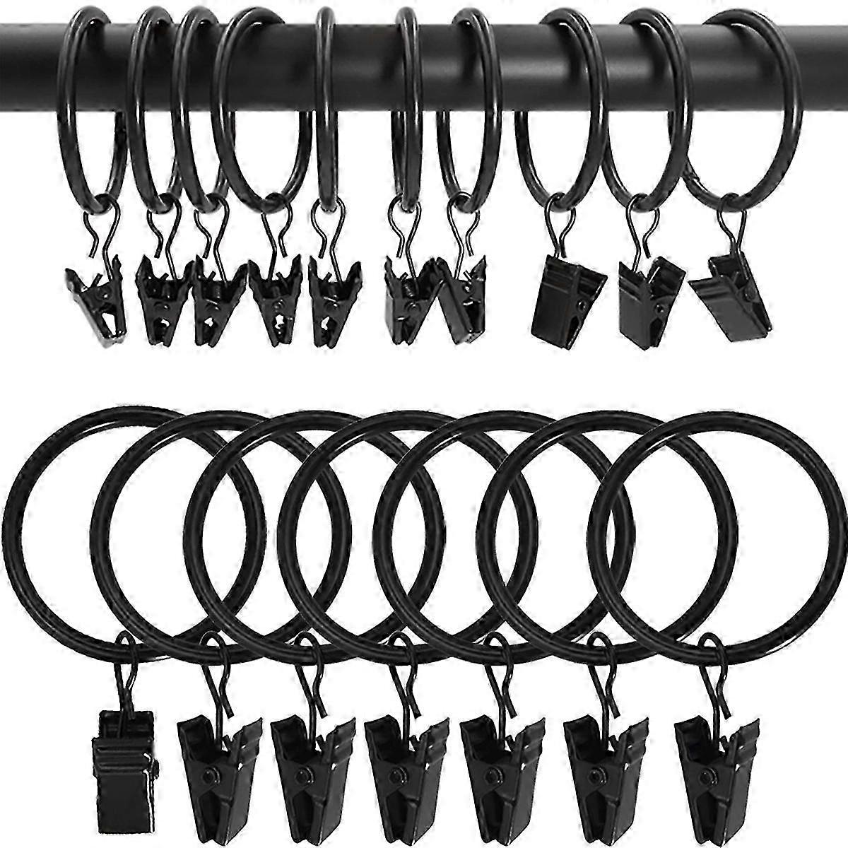 2025 100pcs curtain ring clips - black 3.0 wire * 25 inner diameter