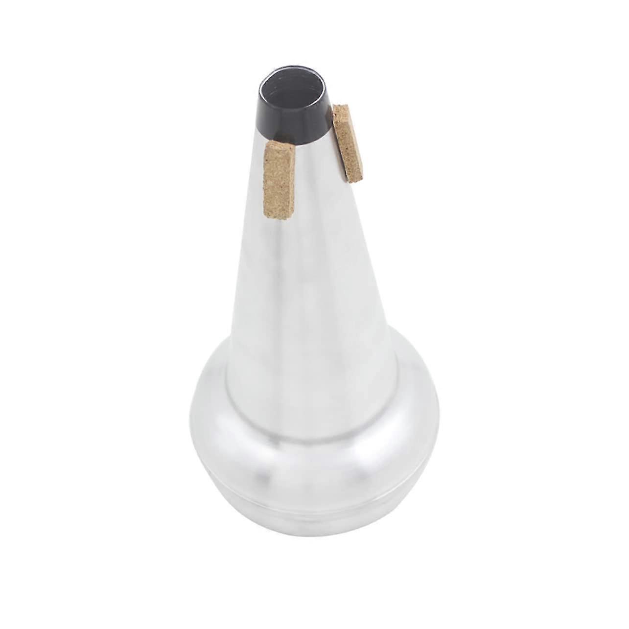 Tenor Trombone Mute Aluminum Alloy High-Quality Silver Damping Accessory for Studio and Home Use