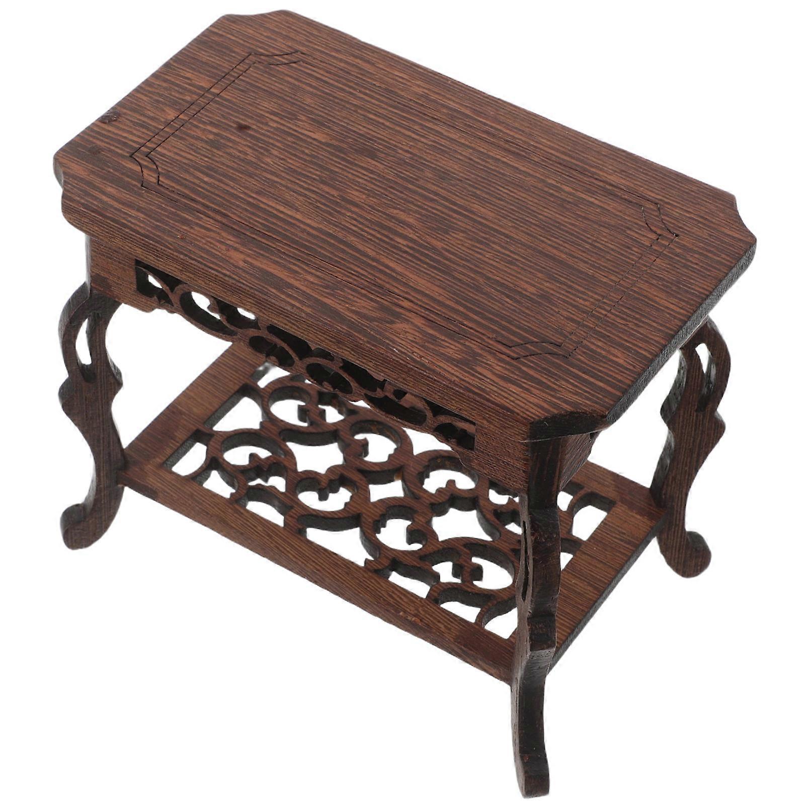 Wooden Display Pedestal Stand Rectangular Riser for Balcony Plant Holder Vase Base Indoor Decor Small Spaces Floral Centerpieces