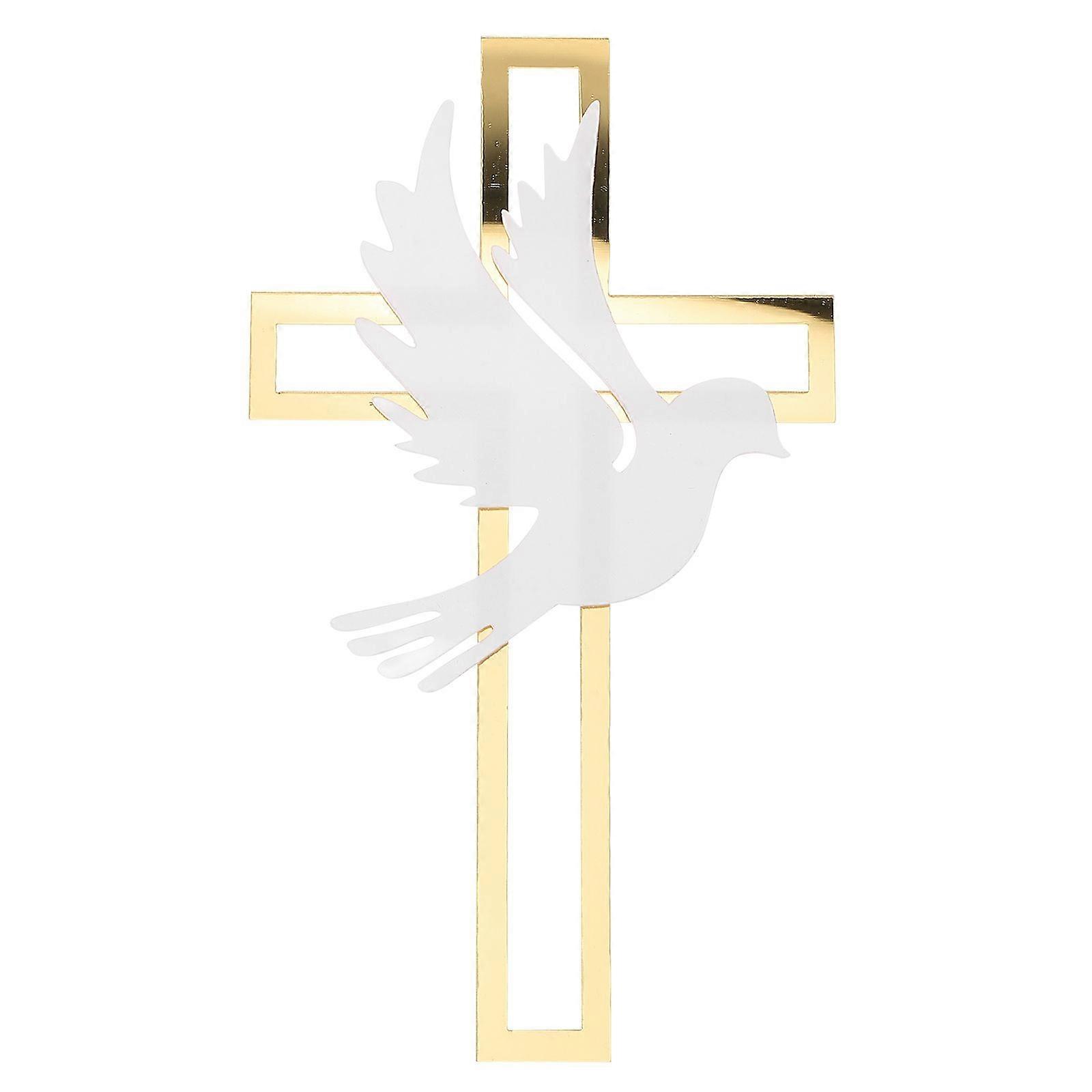 4 יחידות עוגת צלב טופר אקריליק צלב עוגת קישוט עוגת צלב הכנסת בחירות קסמים