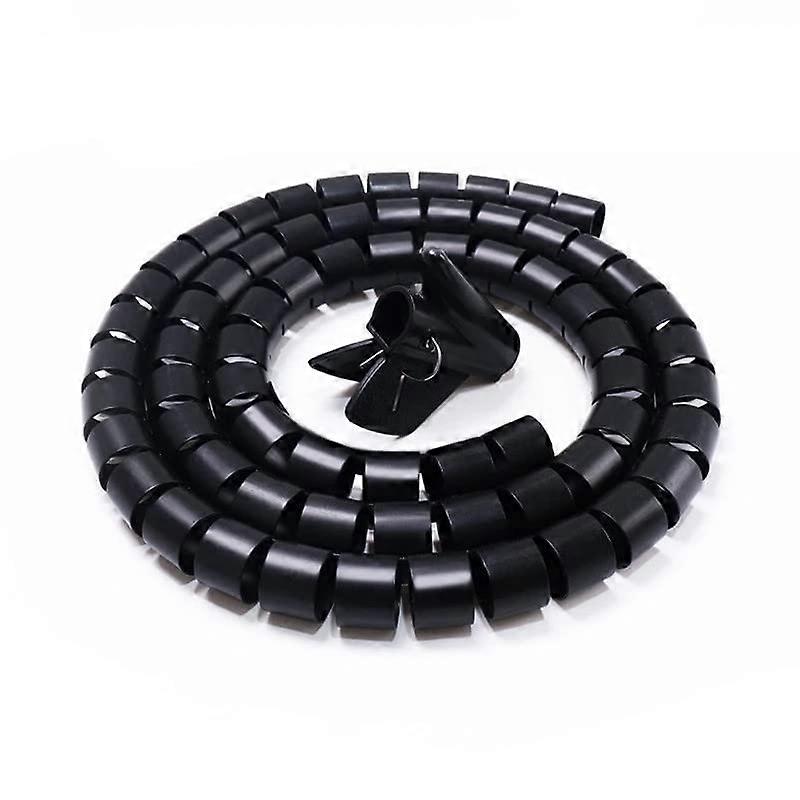 Spiral Cable Sleeve 8/10/15/16/20/22/25/28/32/35/42 mm Pipe Protection Wire Organizer Black 1 m Length Flexible Wrap
