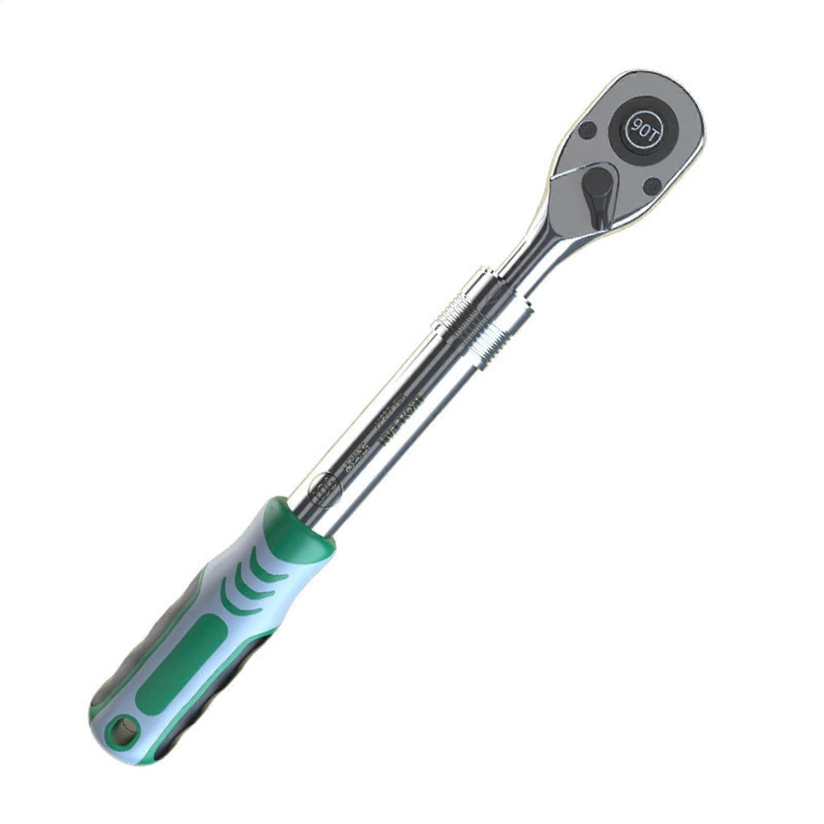 Socket Wrench With Reversible Drive, Adjustable Ratchet, 90-Tooth Ratchet Socket With Quick-Release, 1/2-Inch Drive Tool