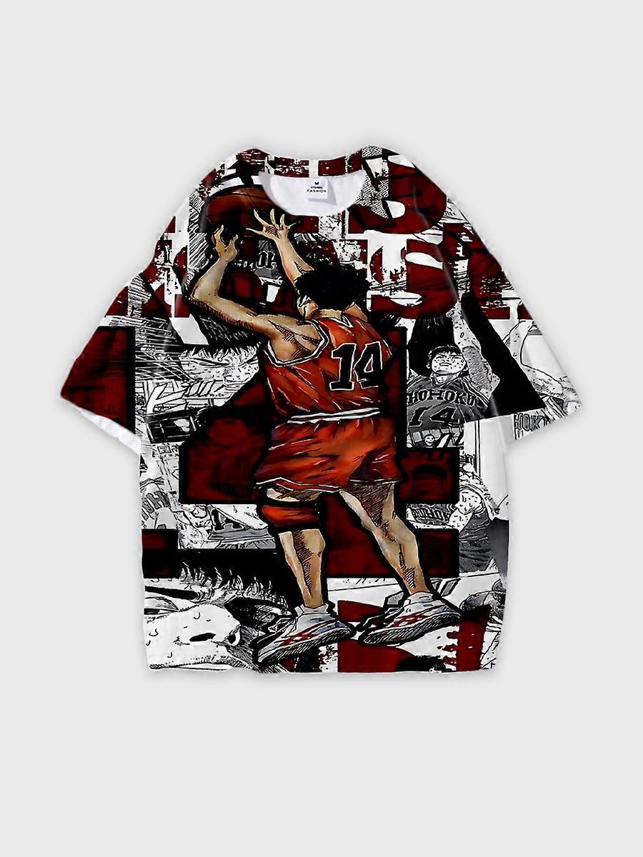 T-shirt round neck Role Pattern loose short sleeve C103