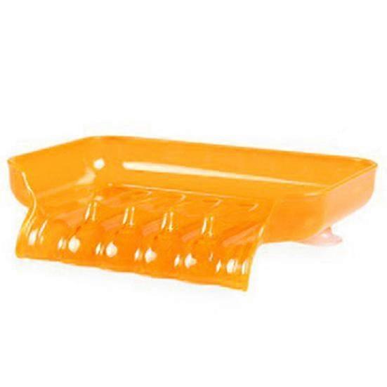 Plastic Bathroom Kitchen Waterfall Drain Soap Dish Sponge Holder Suction Tool
