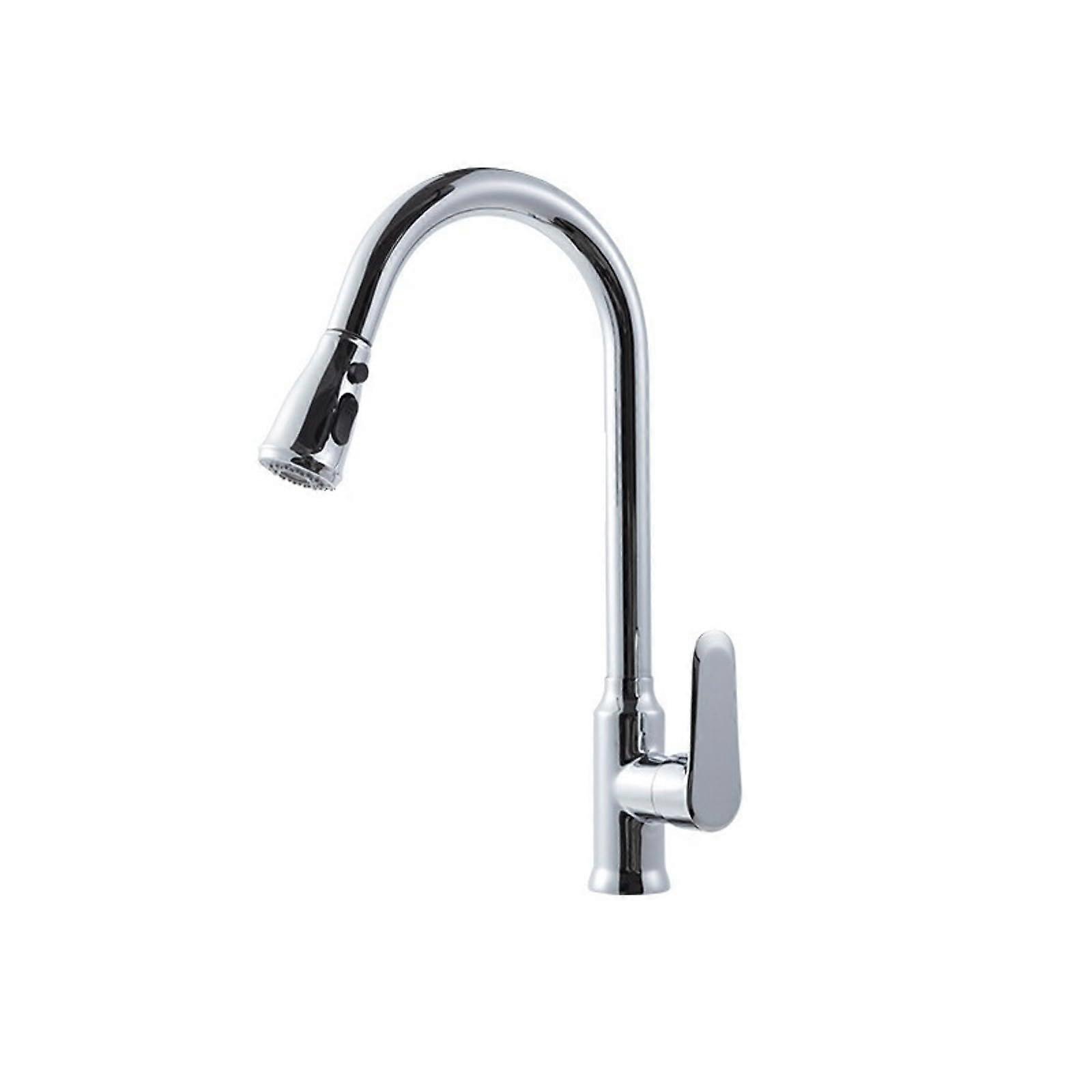 Copper Kitchen Faucet with Pull-Down Spray, Hot and Cold Water, Compatible with Standard Sinks, Modern Design