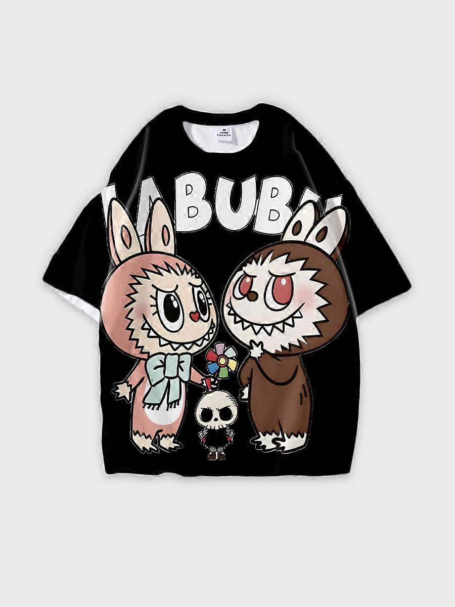 T-shirt round neck Pattern loose short sleeve P2705