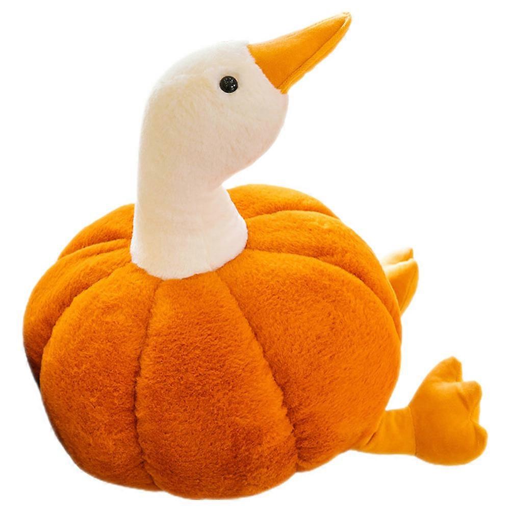 Adorable Soft Pumpkin Plush Stuffed Animal Doll Comfortable Throw Pillow for Home Decor Halloween Party Present