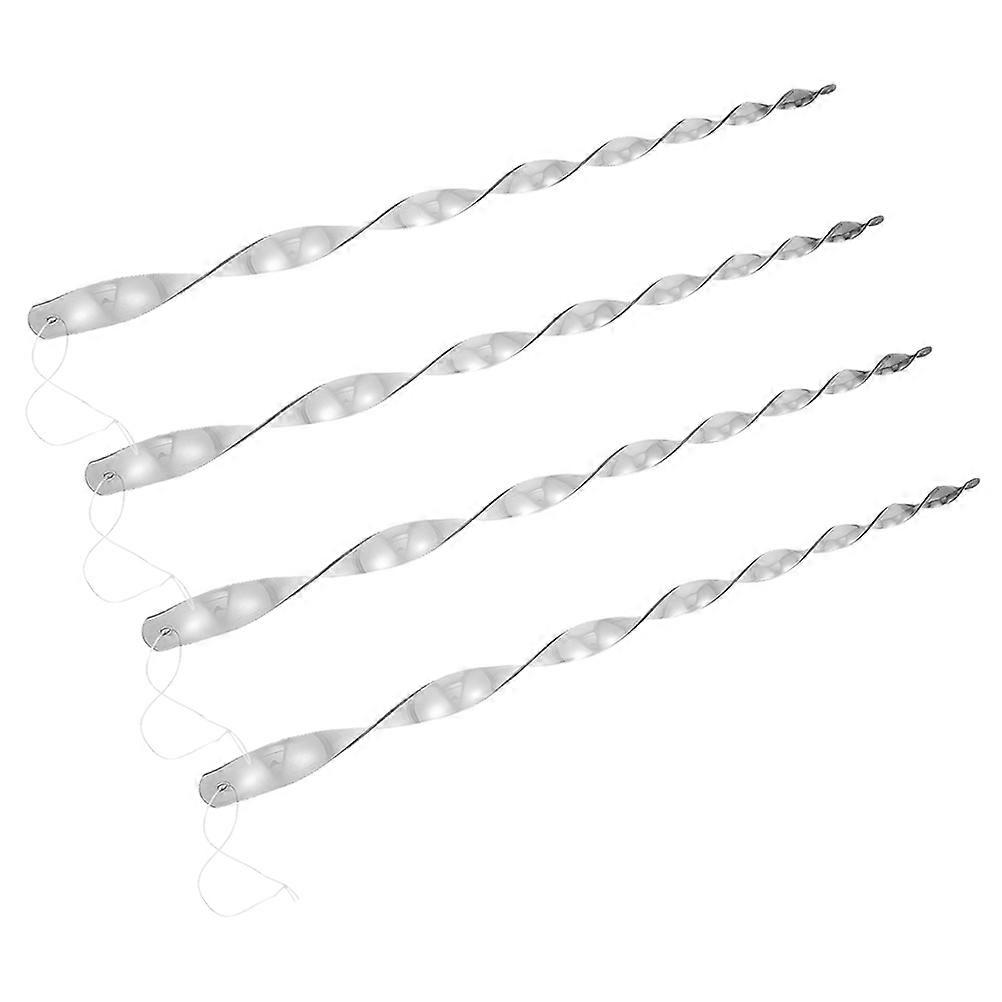 4pcs Reflective Bird Deterrent Rods for Outdoor Garden – Durable Scare Tools with Multi Angle Light Reflection and Decorative Design