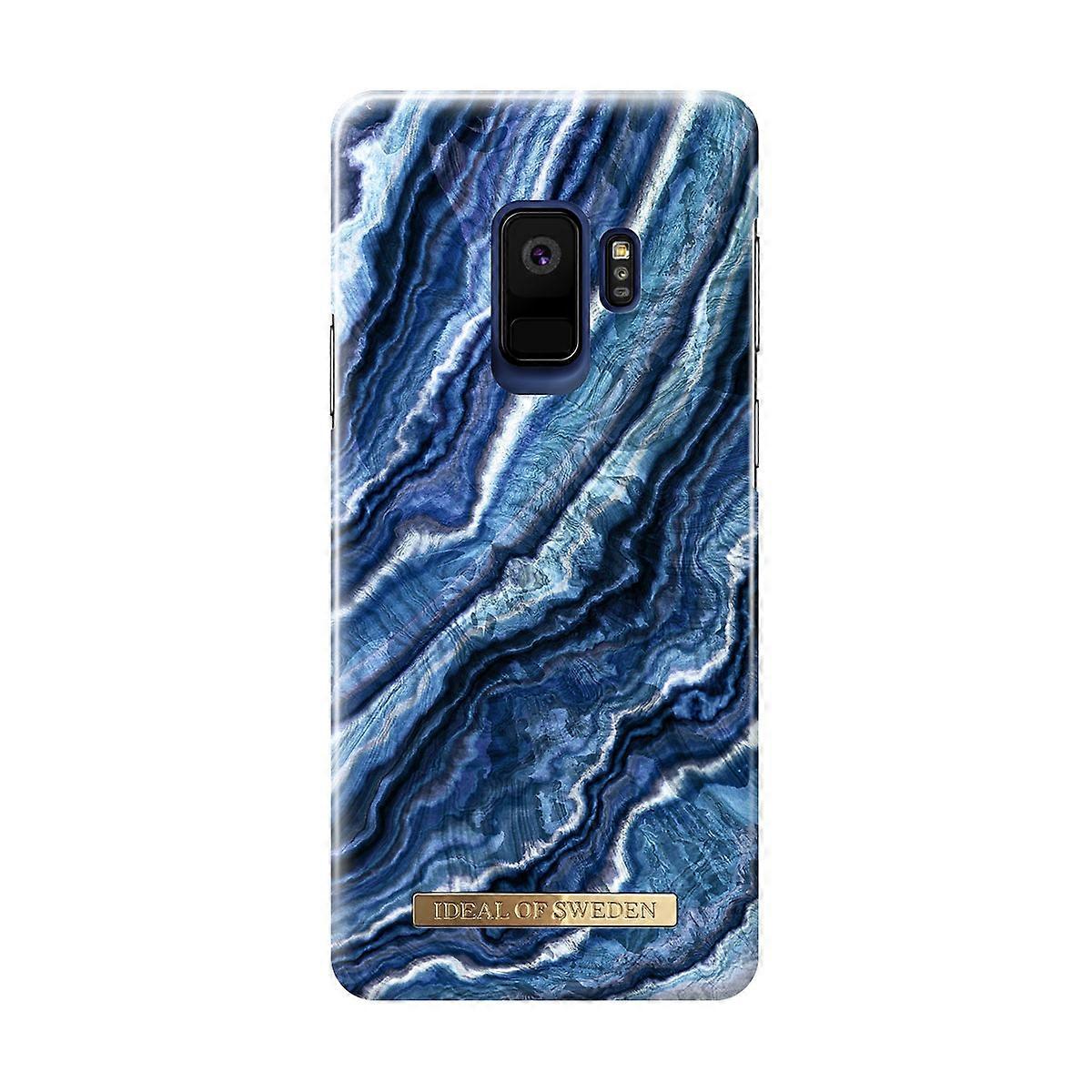 Case for Galaxy S9 Model Fashion Case Marbled Pattern, Blue