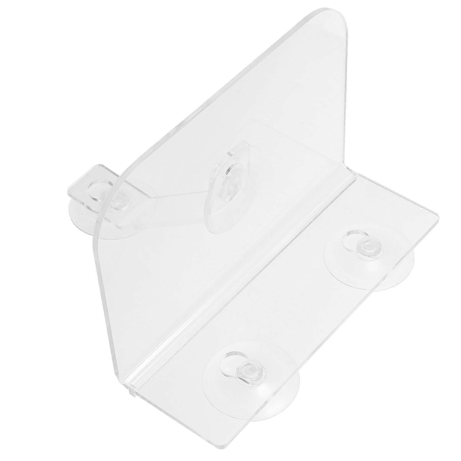 Sturdy Acrylic Floating Wall Shelf for Flower Pots & Home Decor – Easy Installation with Suction Cups for Living Room, Bedroom & Office Display