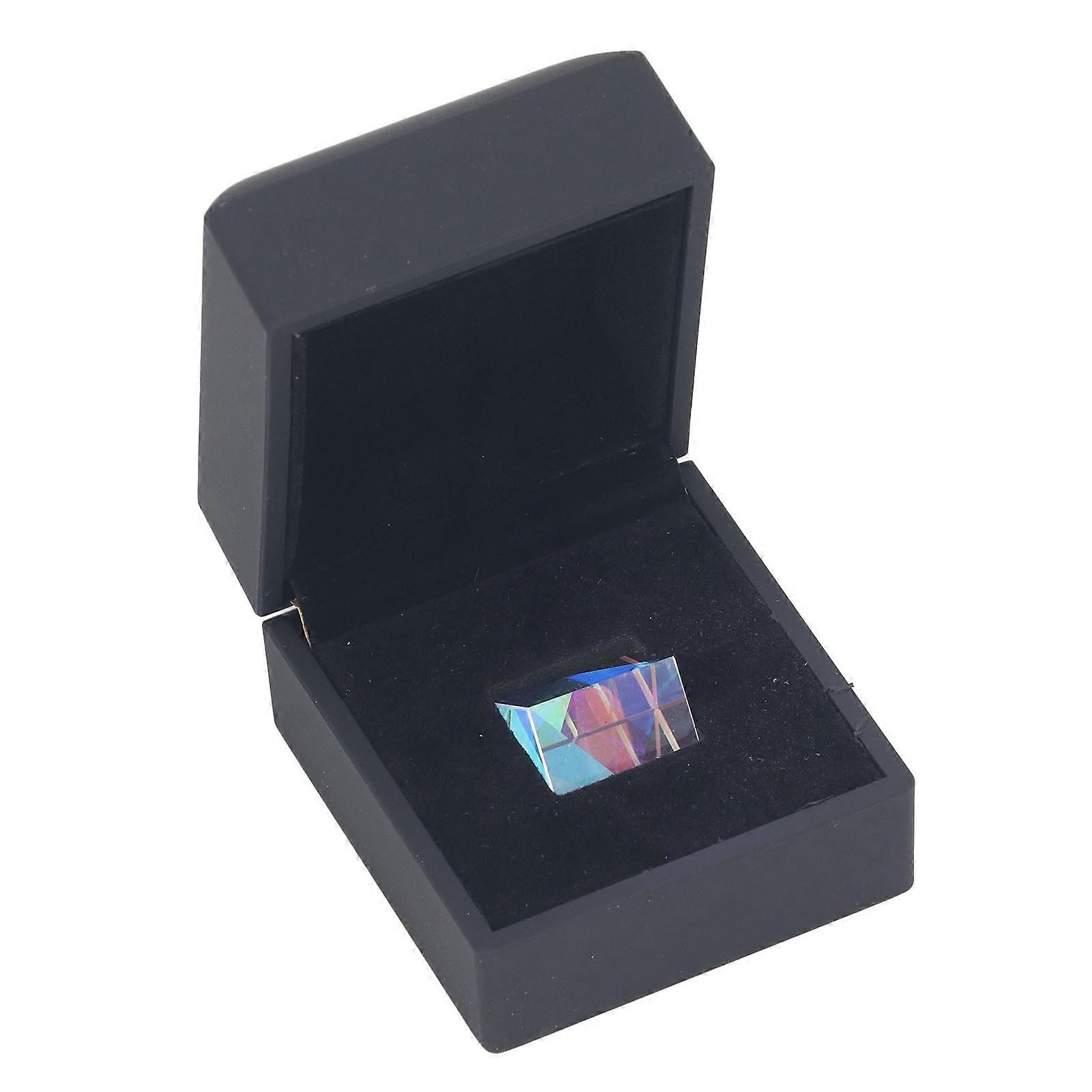 Color Prism Optical Glass Cabin Shape Desk Ornament RGB Dispersion Prism for Physics Teaching Art Decor Photography