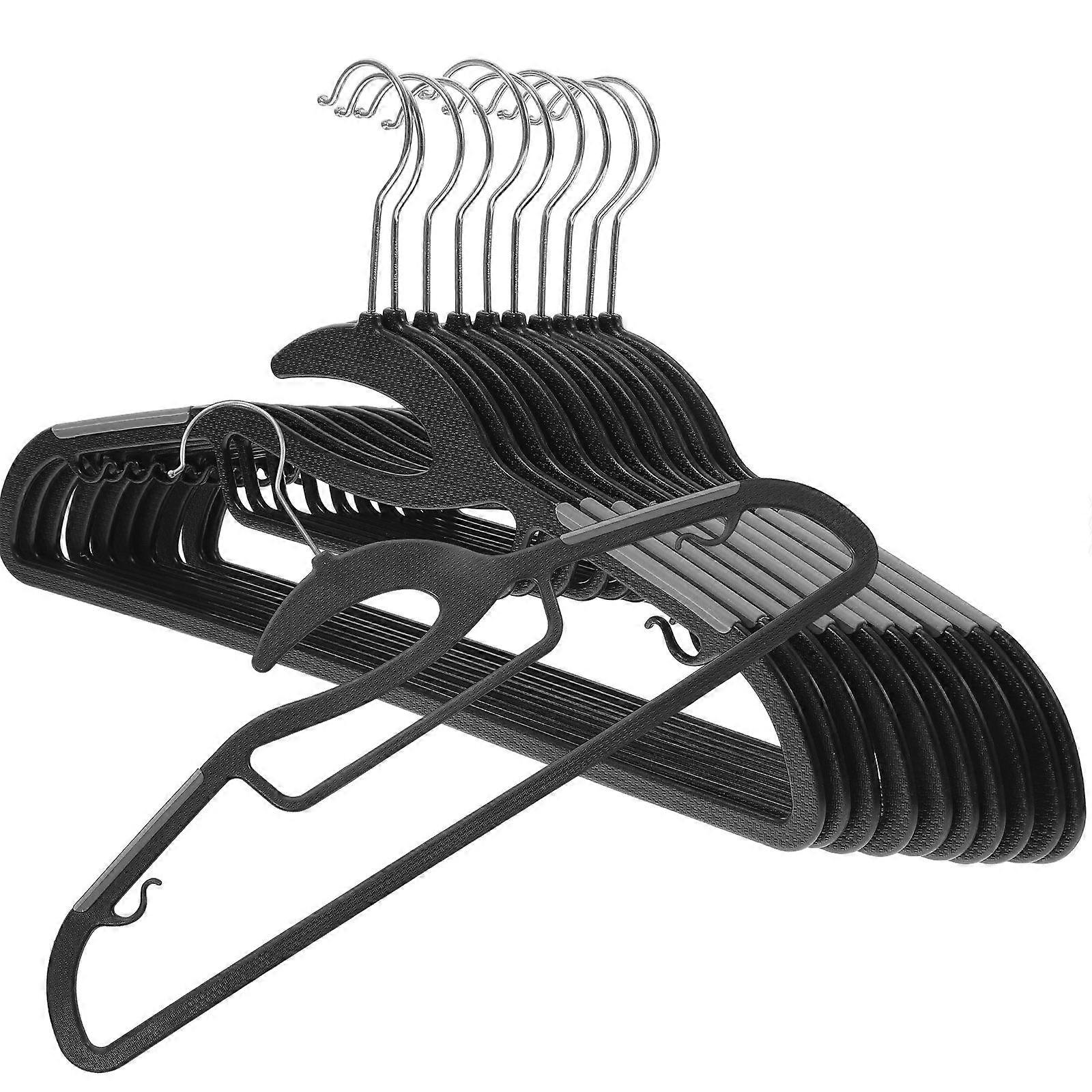 Sturdy Heavy Clothes Hangers Coat Hanger With Clips Non Slip For Home Users Simple Design 10Pcs