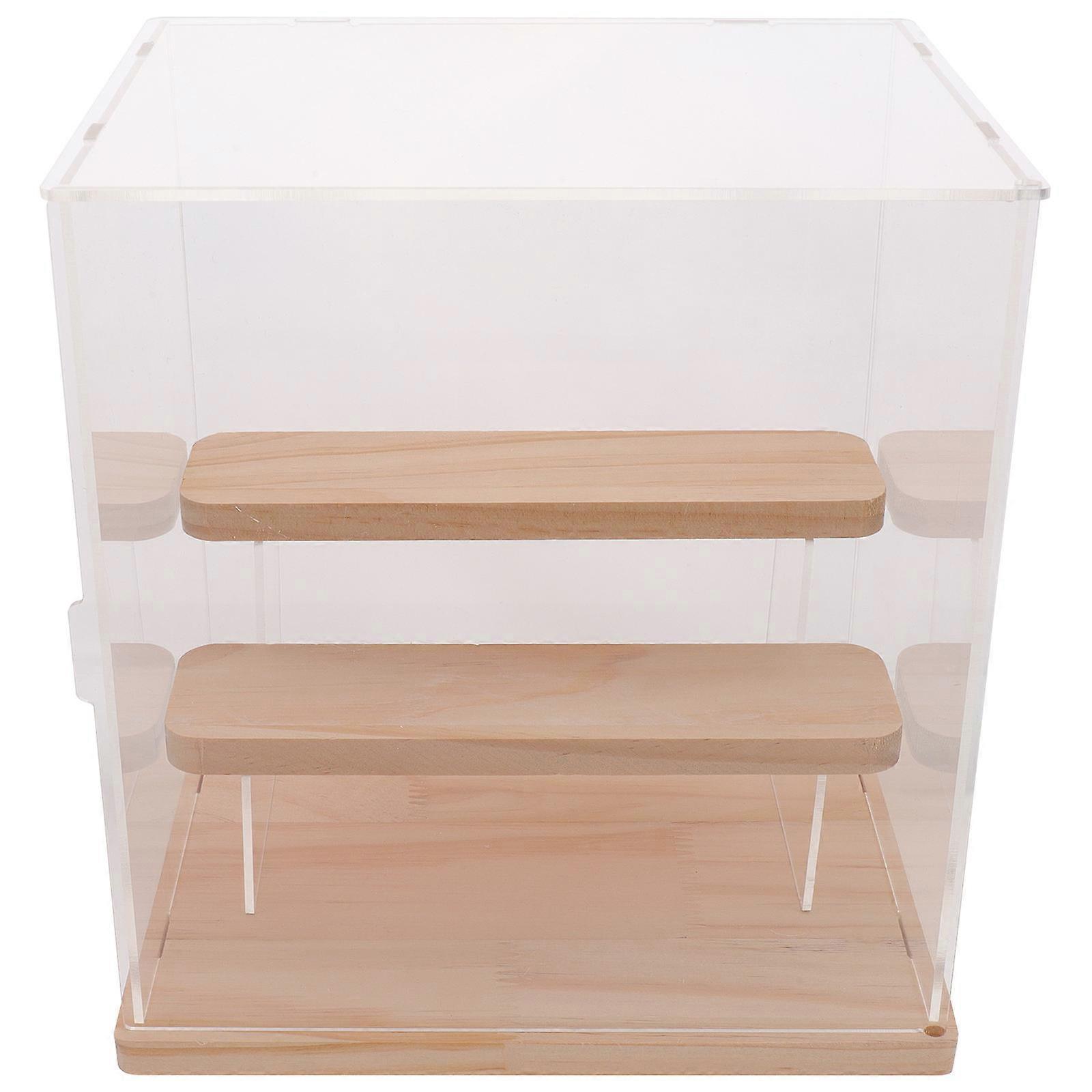 Multilayer Acrylic Display Case for Action Figures and Dolls with Sturdy Transparent Material 12.5x7.8x15.6 Inches